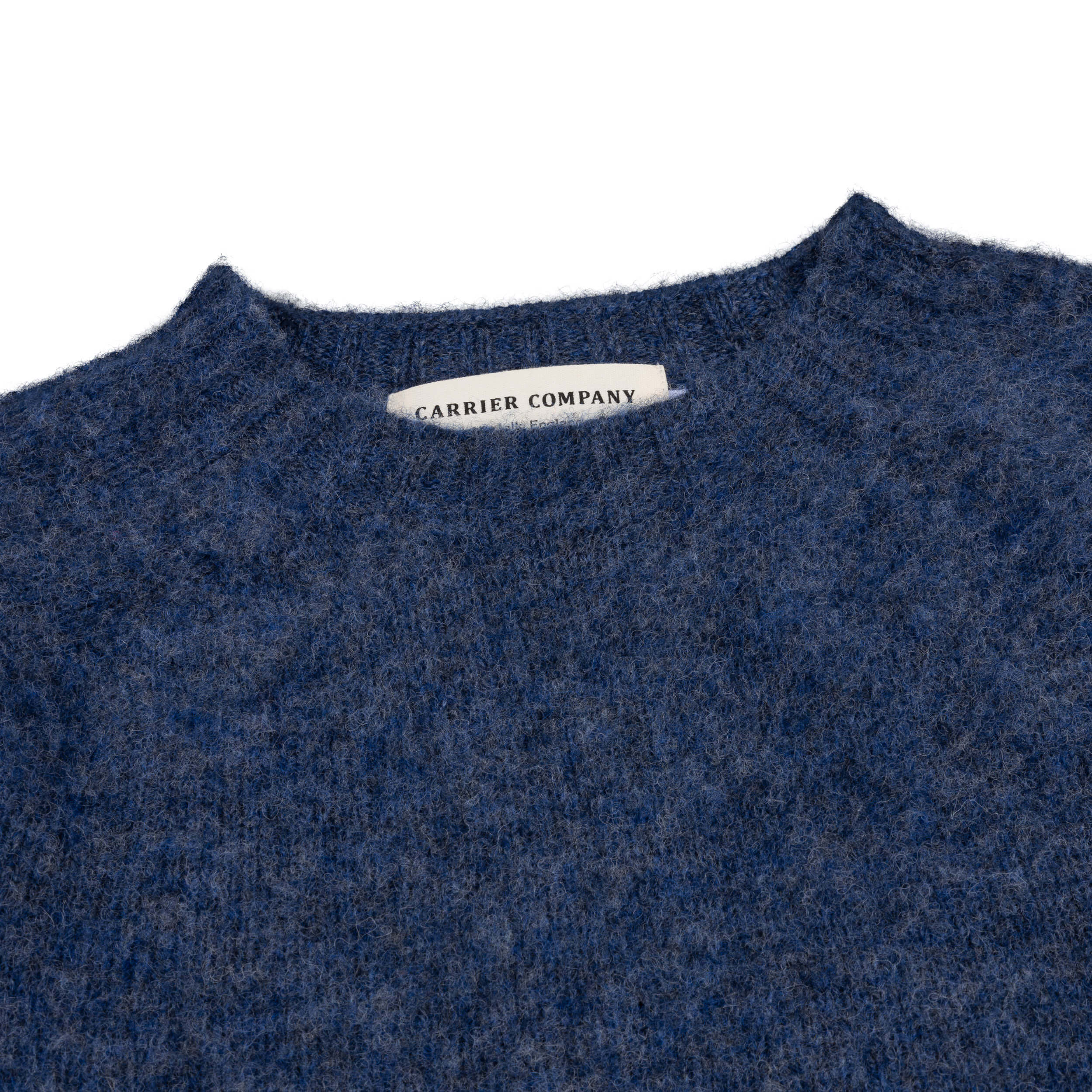 Carrier Company Brushed Shetland Wool Jumper in North Sea
