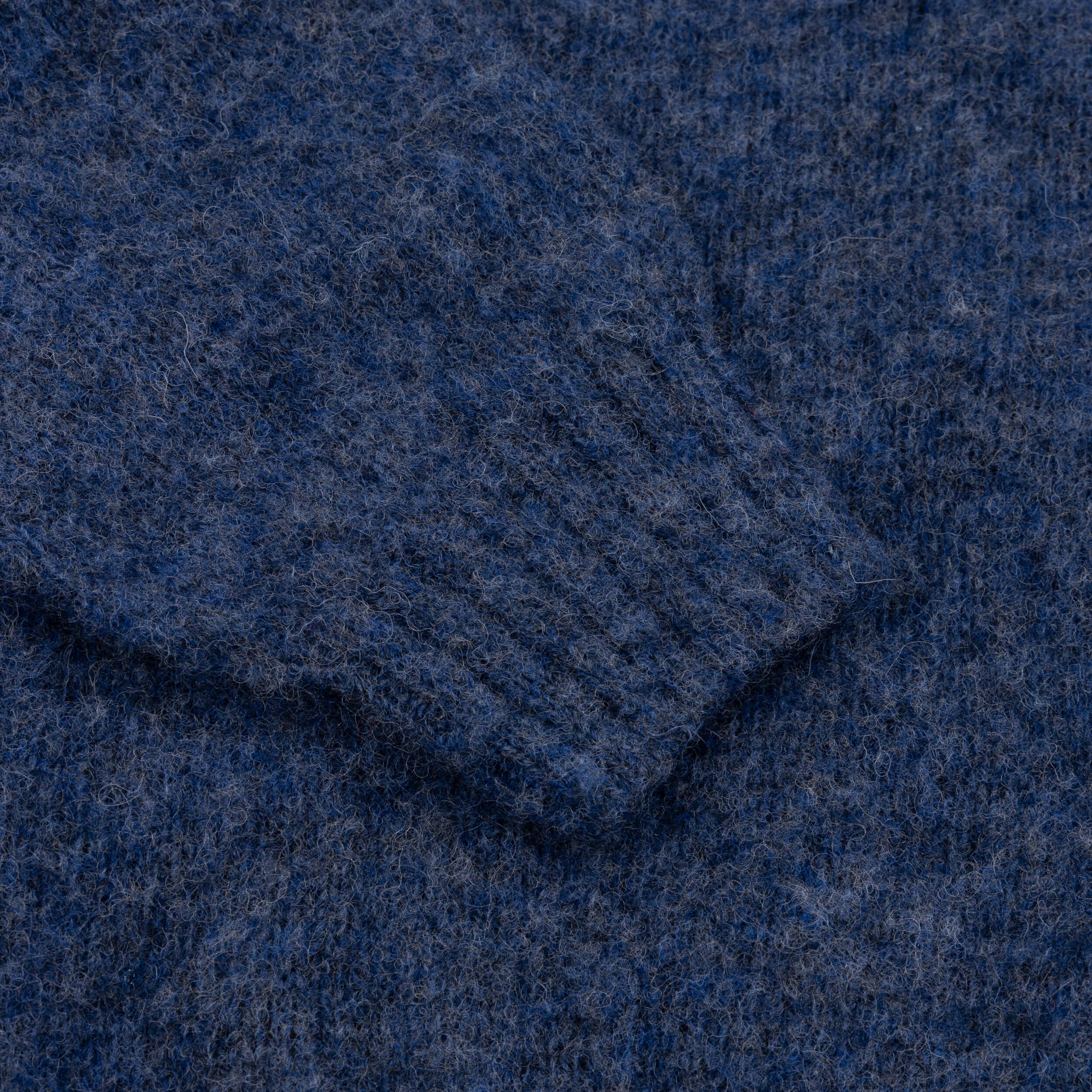 Carrier Company Brushed Shetland Wool Jumper in North Sea
