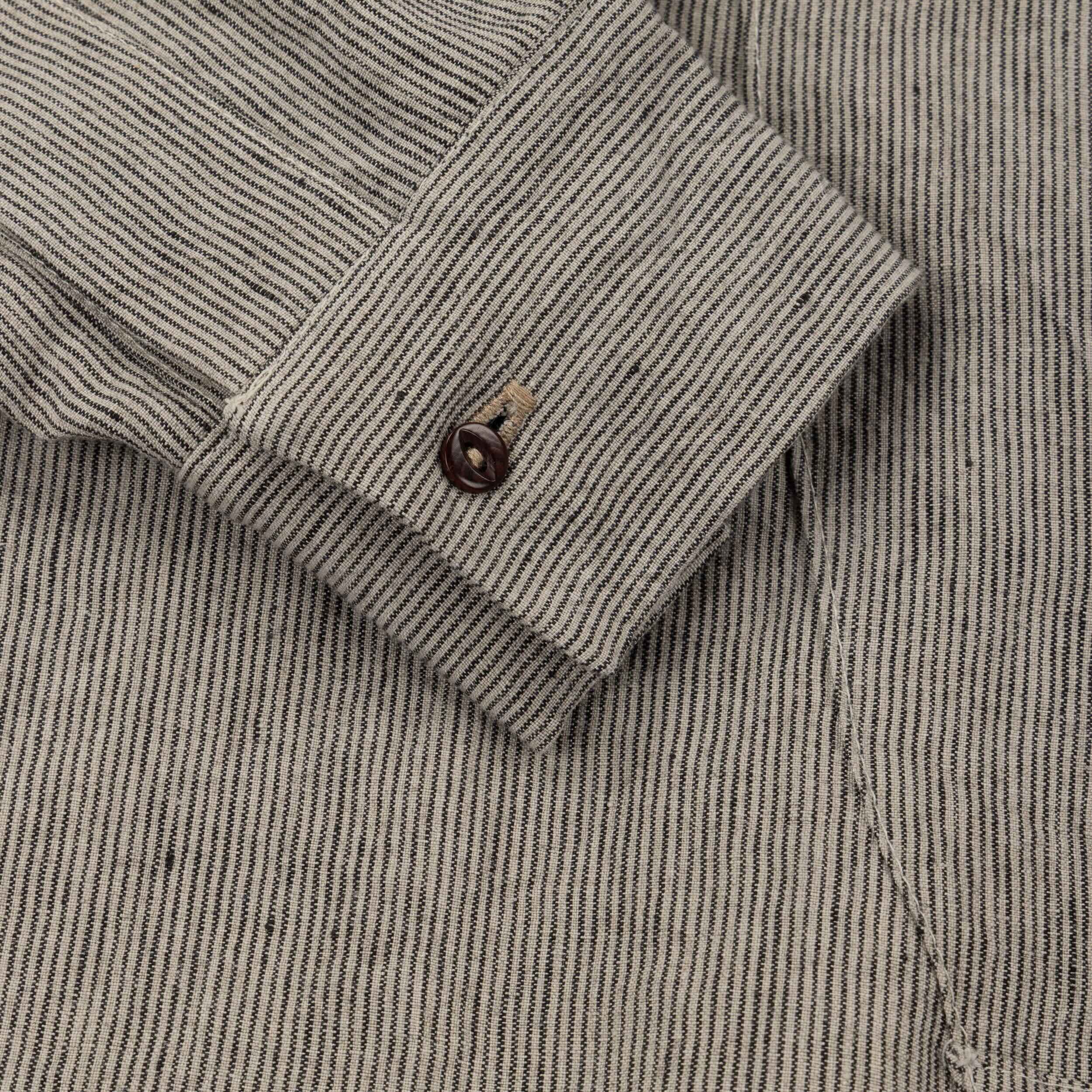 Carrier Company Léa Dress in Charcoal Needle Stripe linen.
