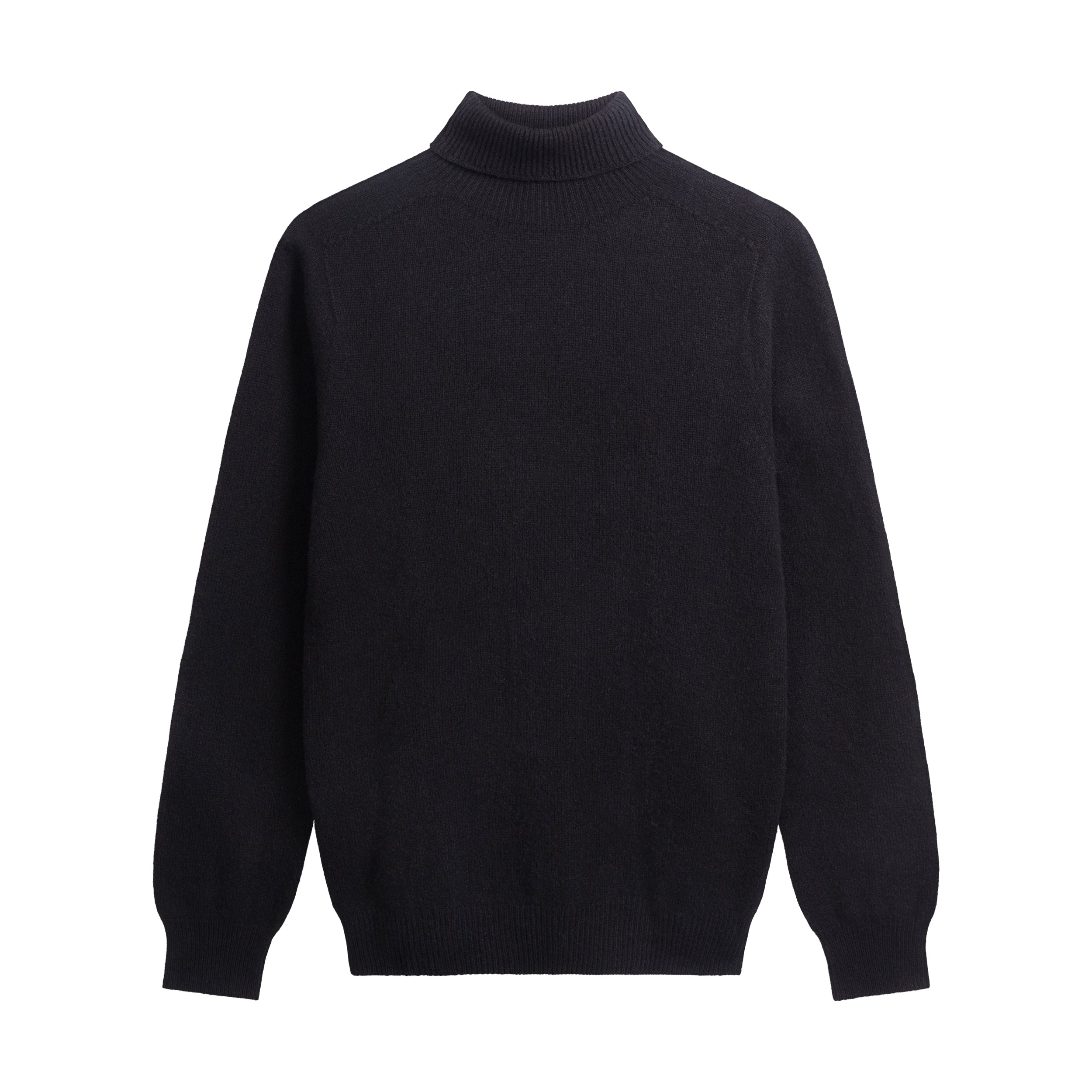 Carrier Company Cashmere and Merino Supersoft Roll Neck Jumper in Black