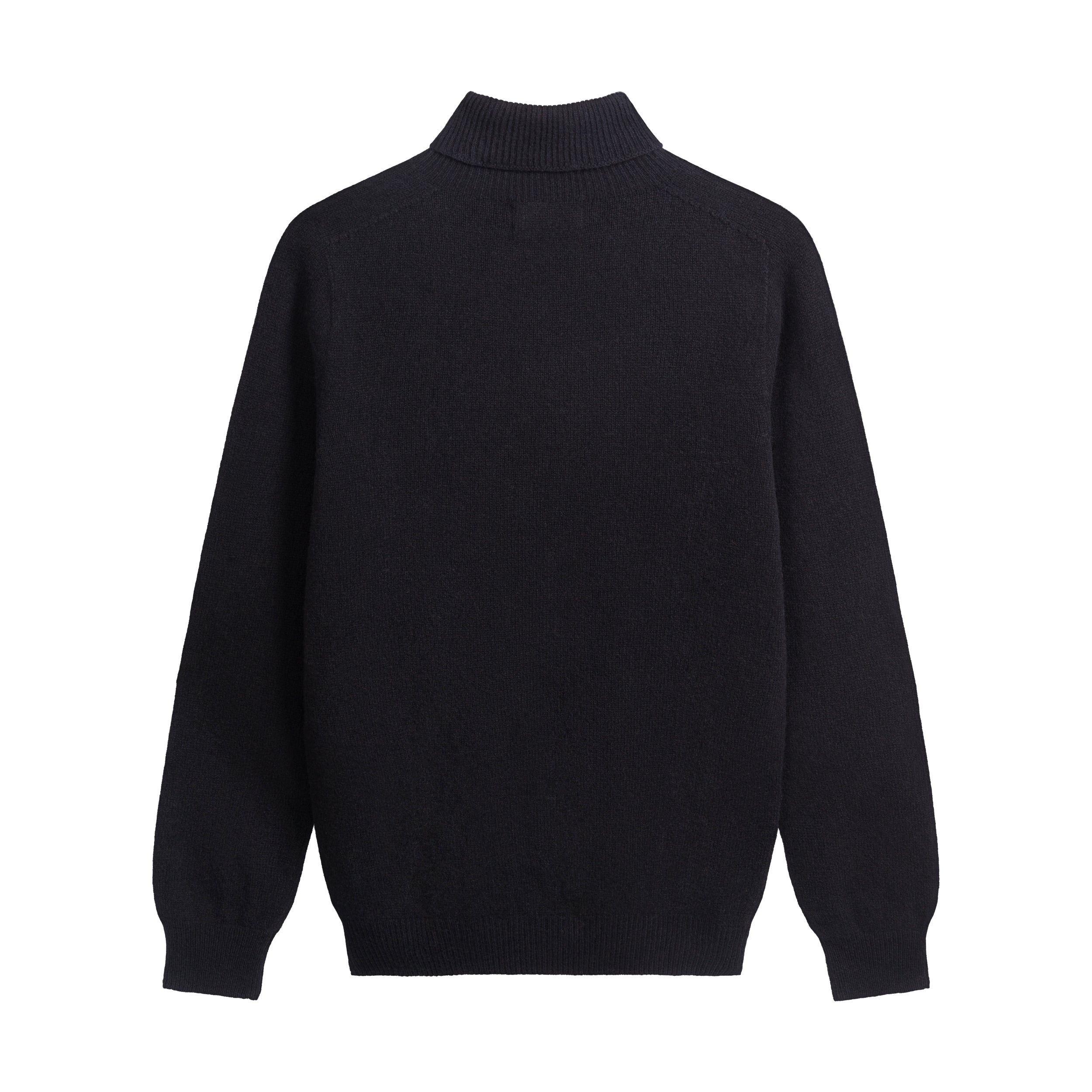 Carrier Company Cashmere and Merino Supersoft Roll Neck Jumper in Black