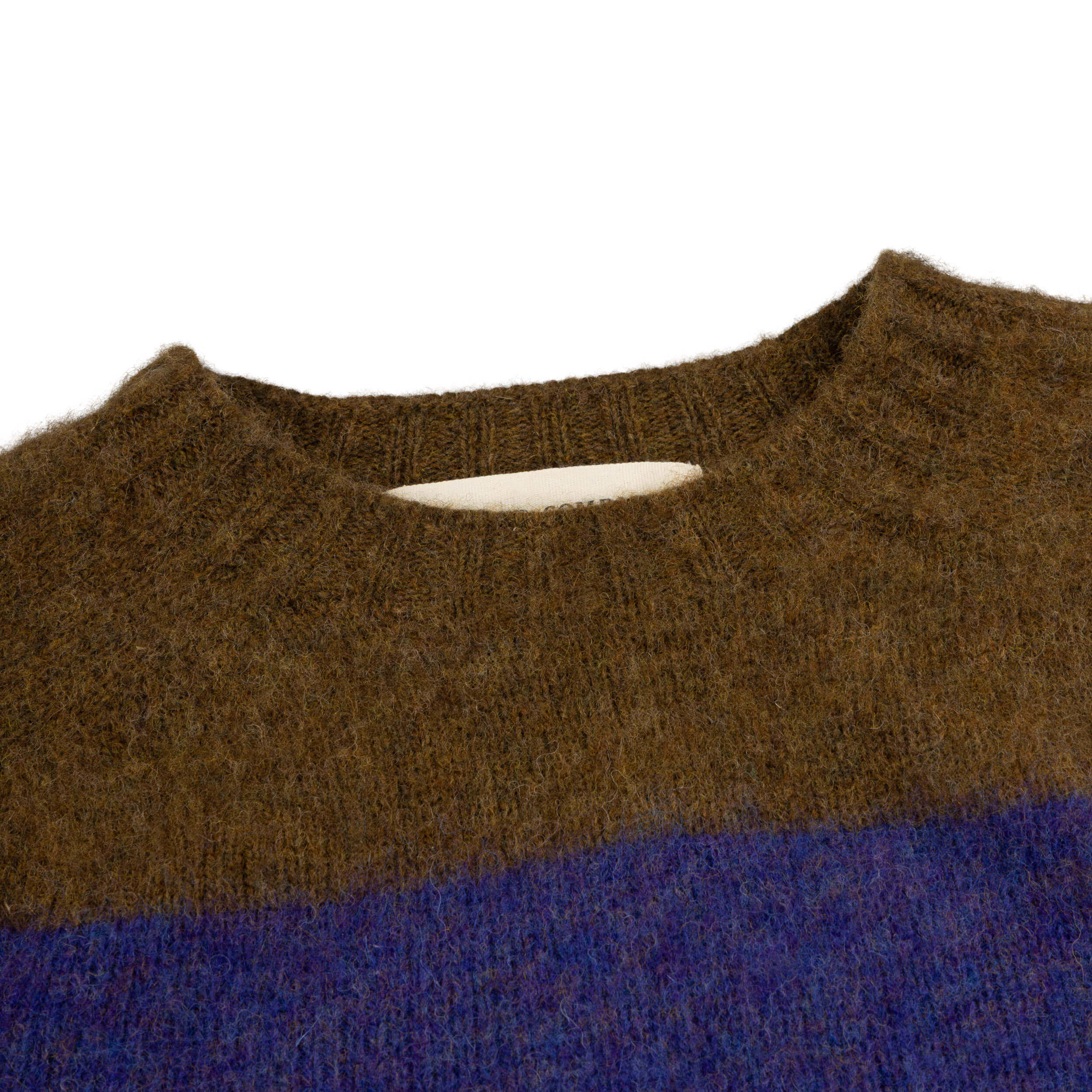 Carrier Company Brushed Shetland Lambswool Jumper in Heather & Gorse