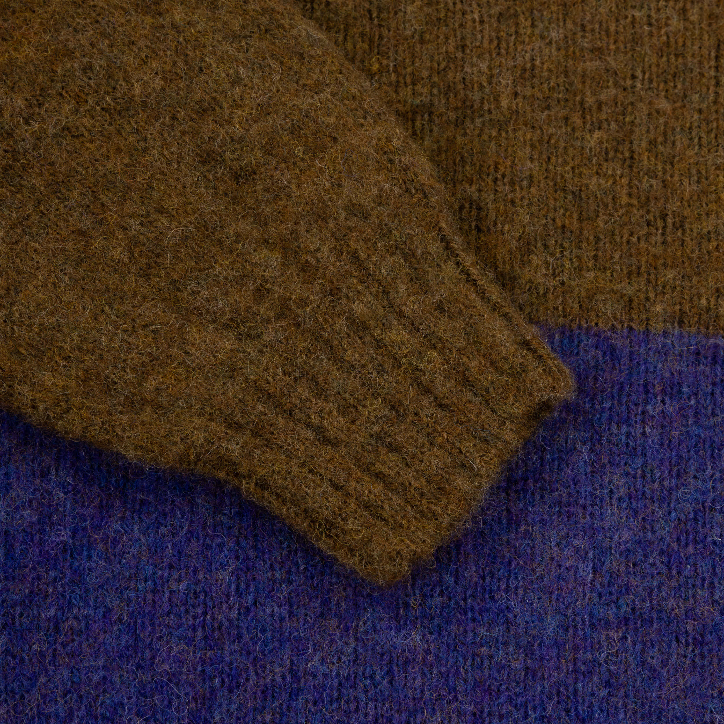 Carrier Company Brushed Shetland Lambswool Jumper in Heather & Gorse
