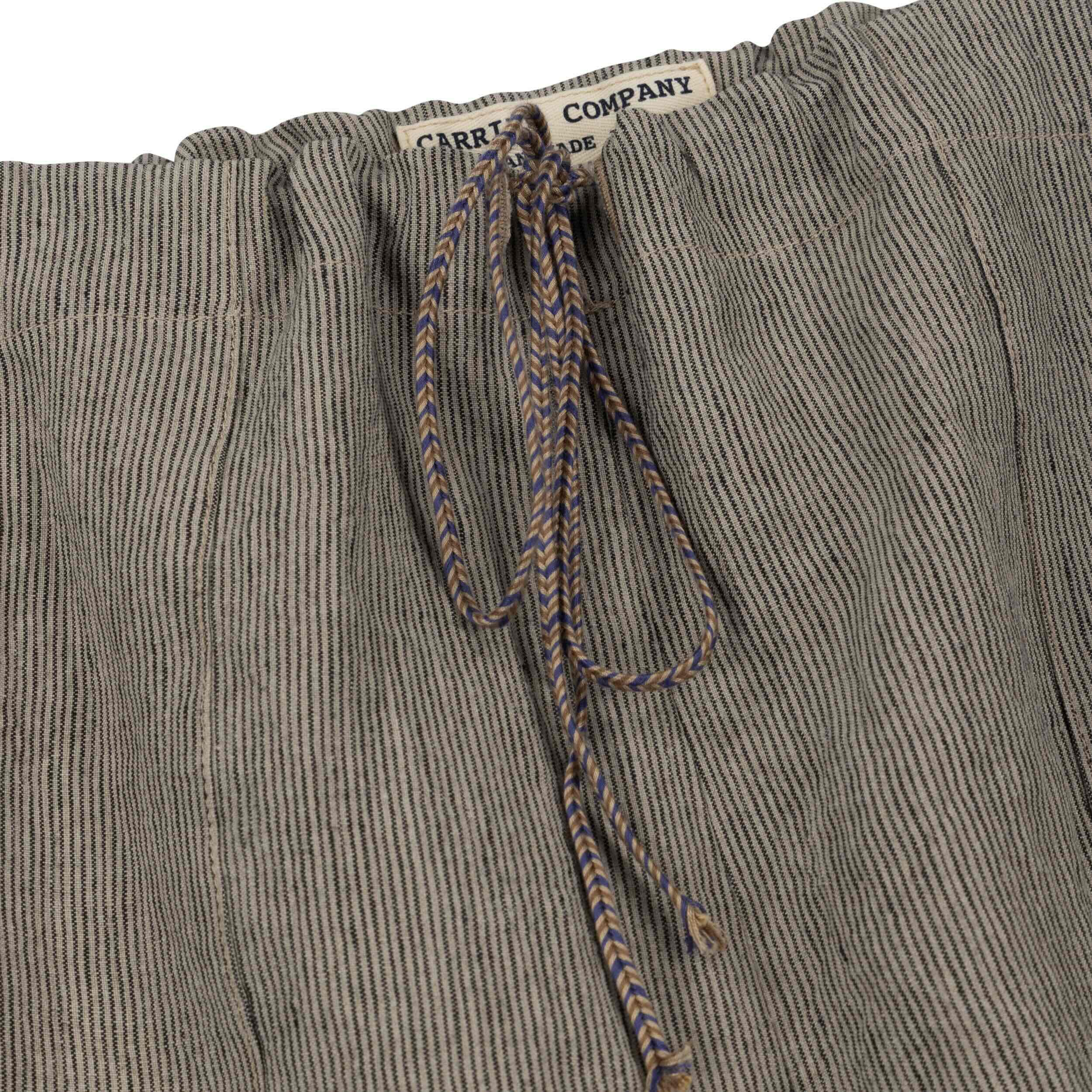 Carrier Company Linen Jogger In Charcoal Needle Stripe Linen