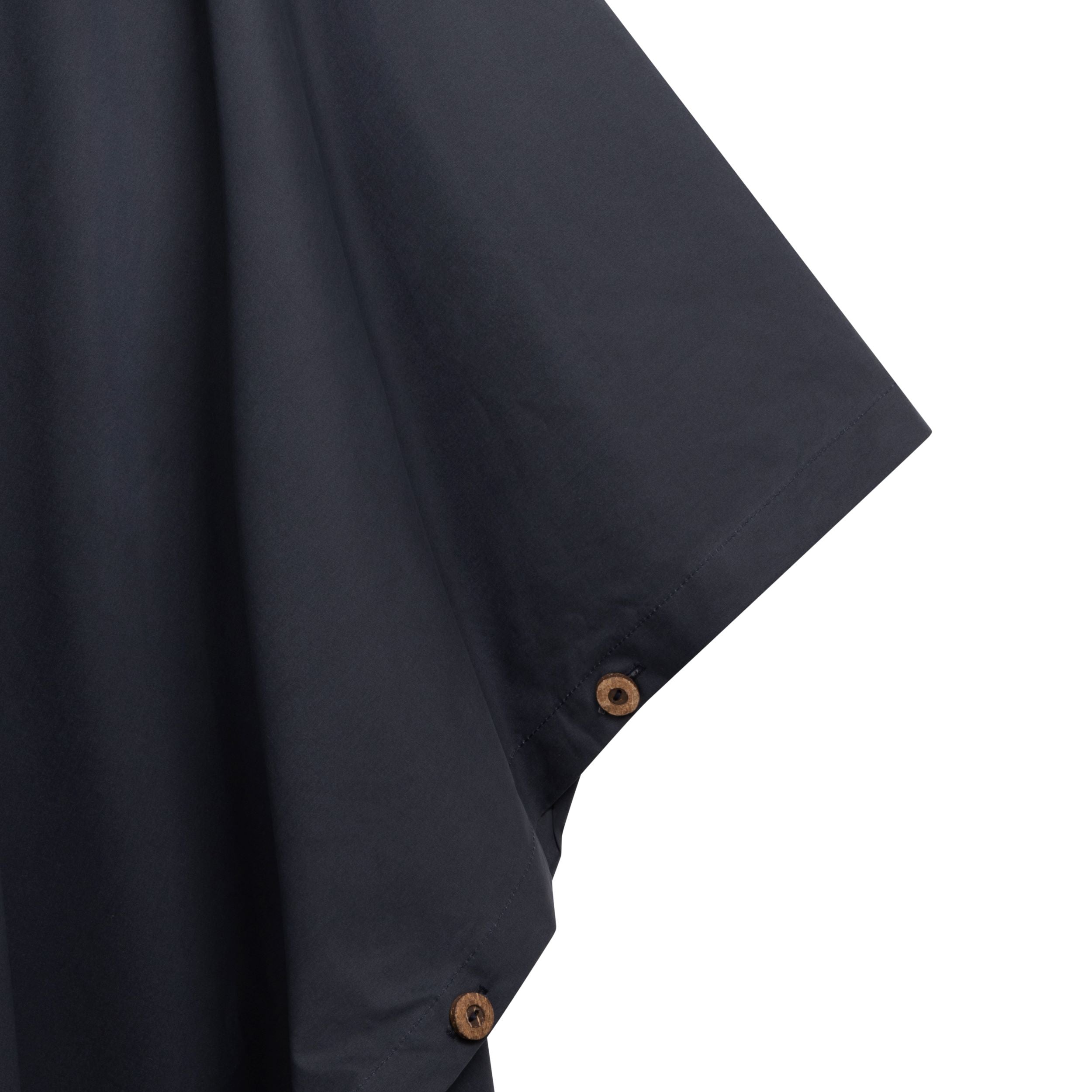 Long Hooded Rain Cape in Navy