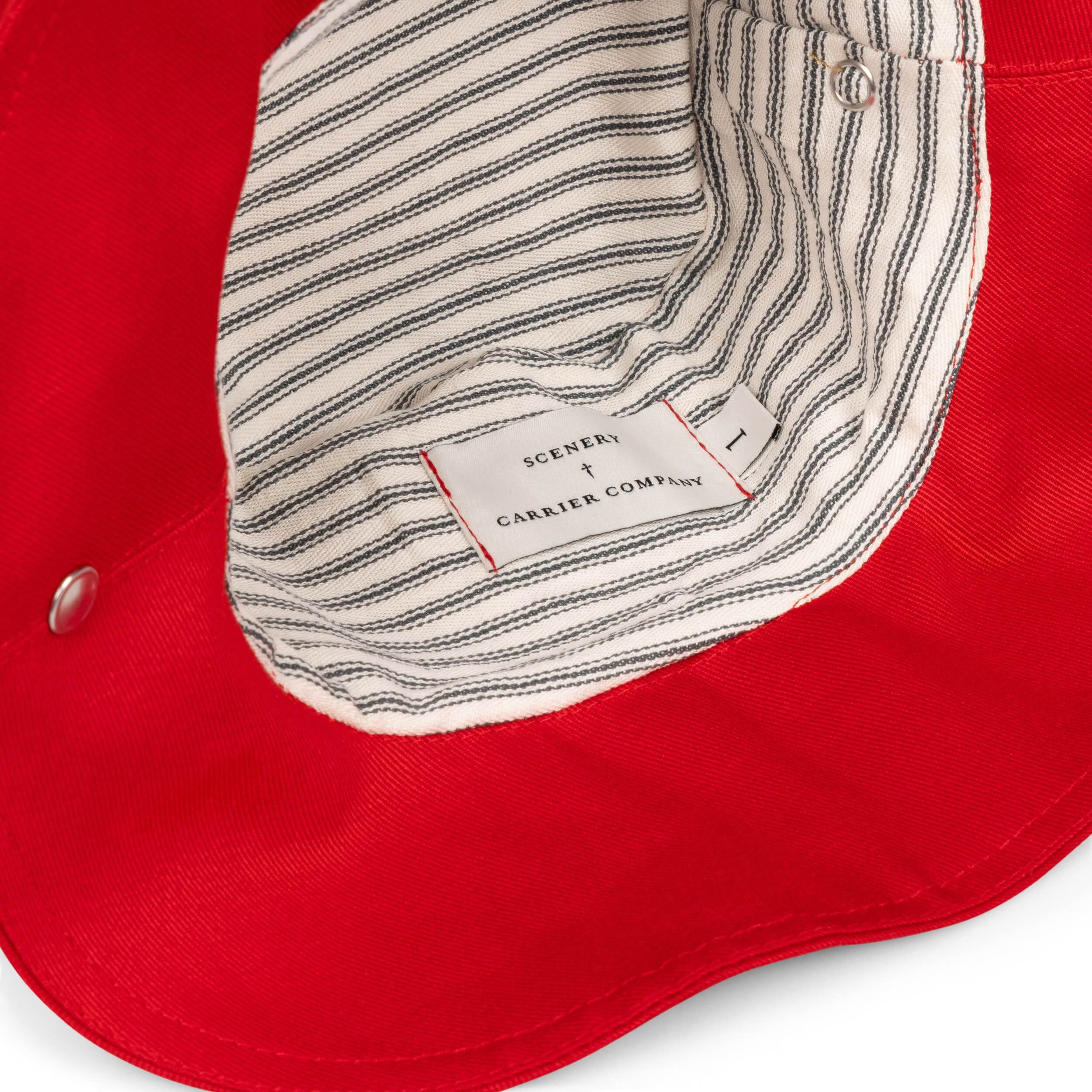 Carrier Company x Scenery Magazine Summer Hat in Red Cotton Twill