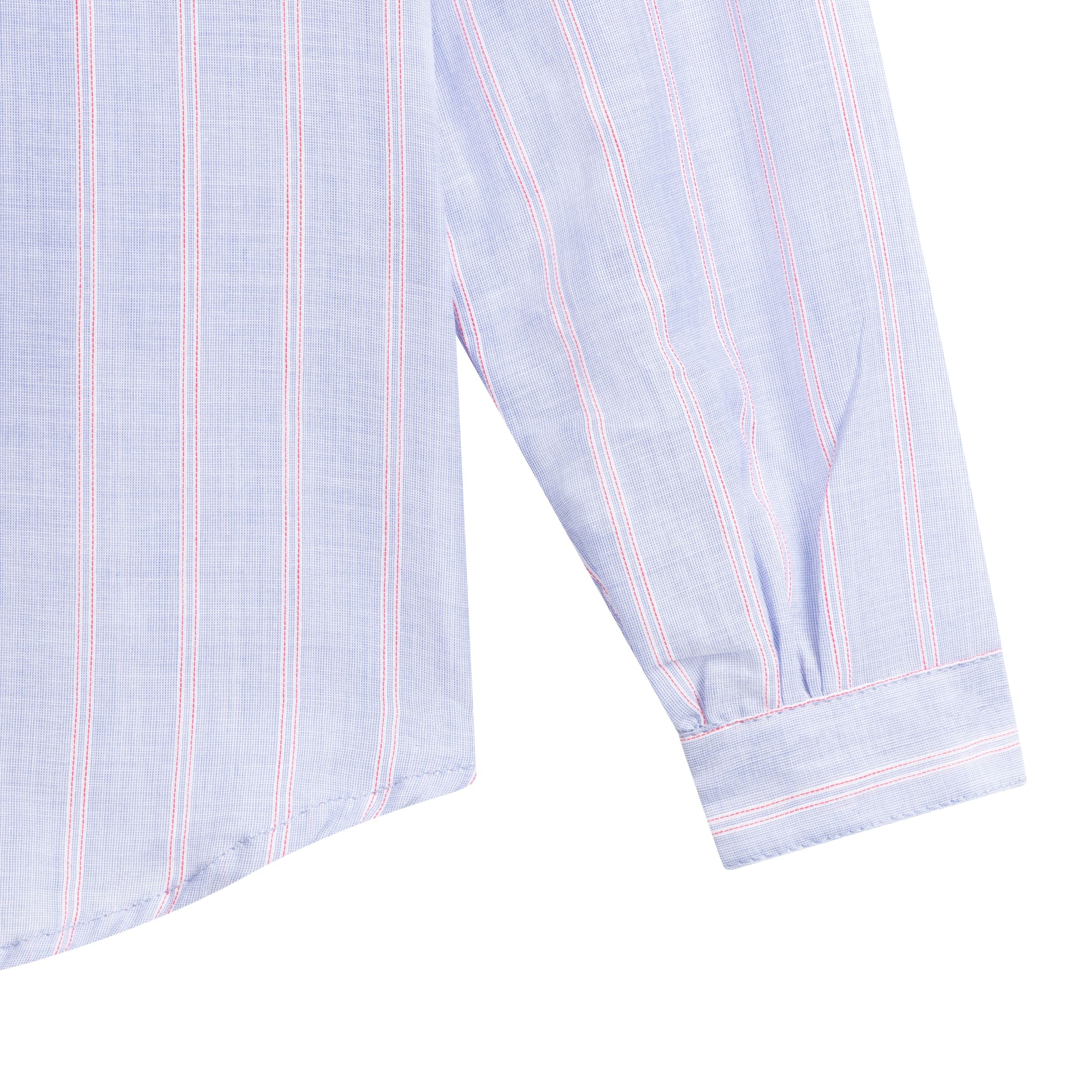 Carrier Company Long Sleeved Blouse in Blue and Red Stripe