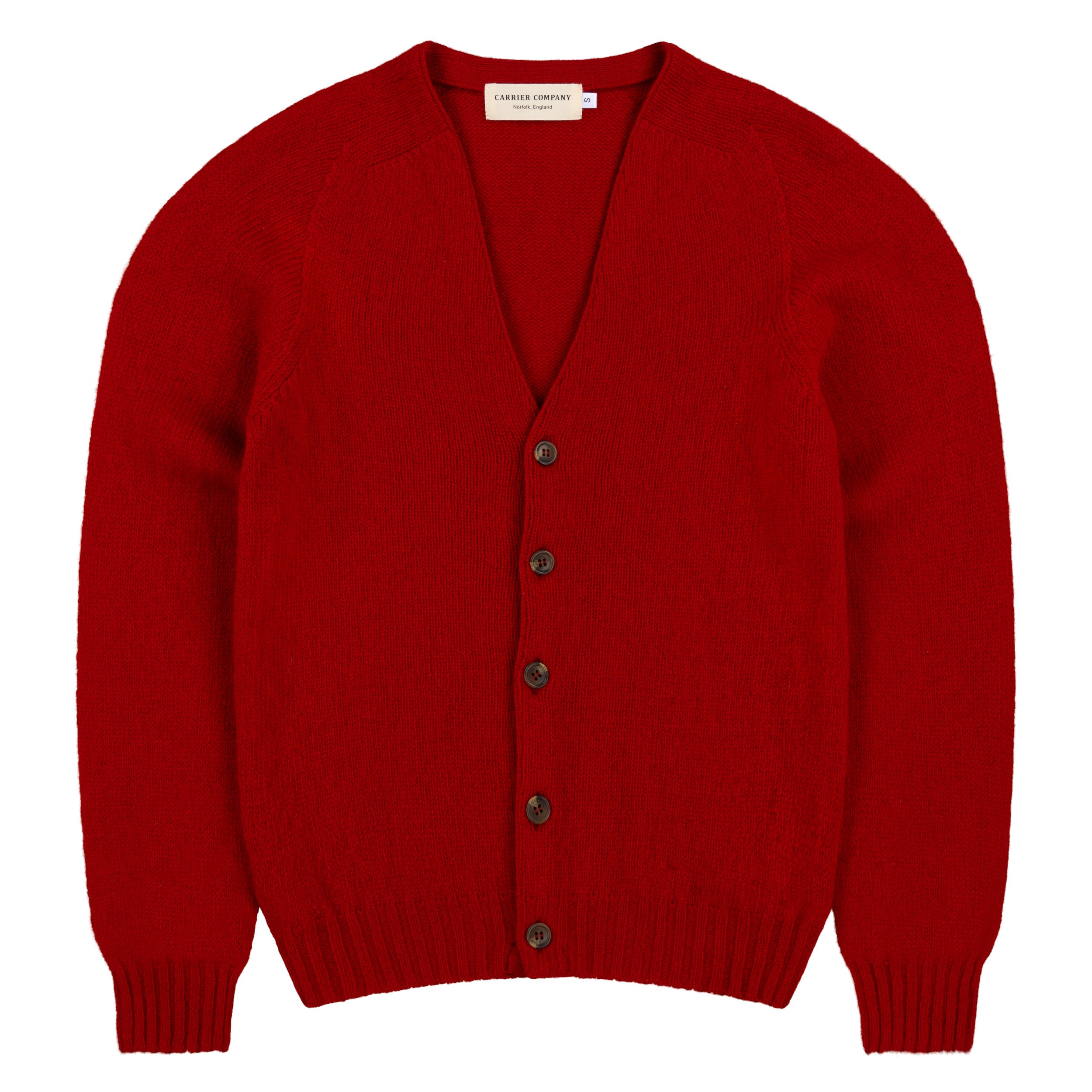 Carrier Company Cardigan in Ruby