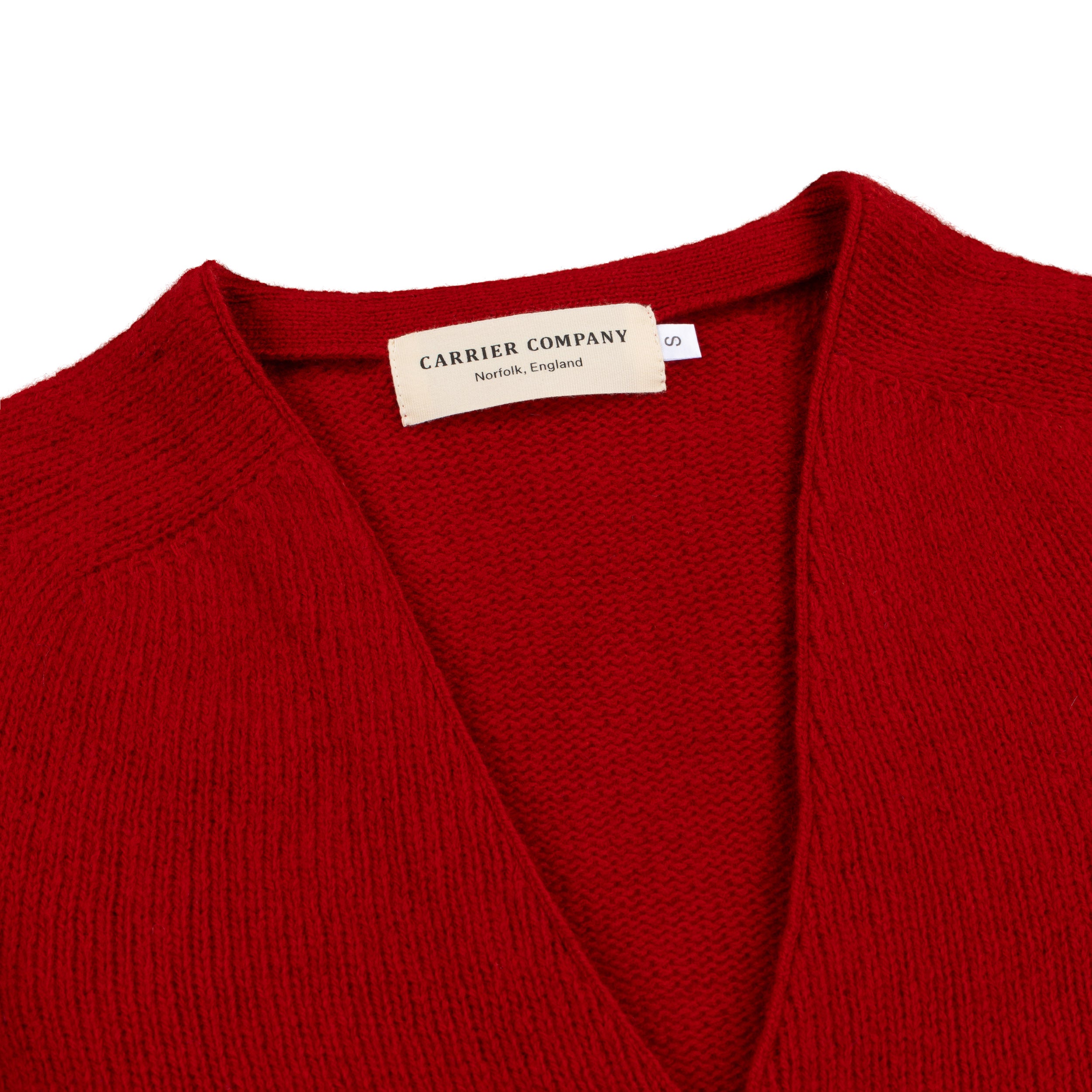 Carrier Company Cardigan in Ruby