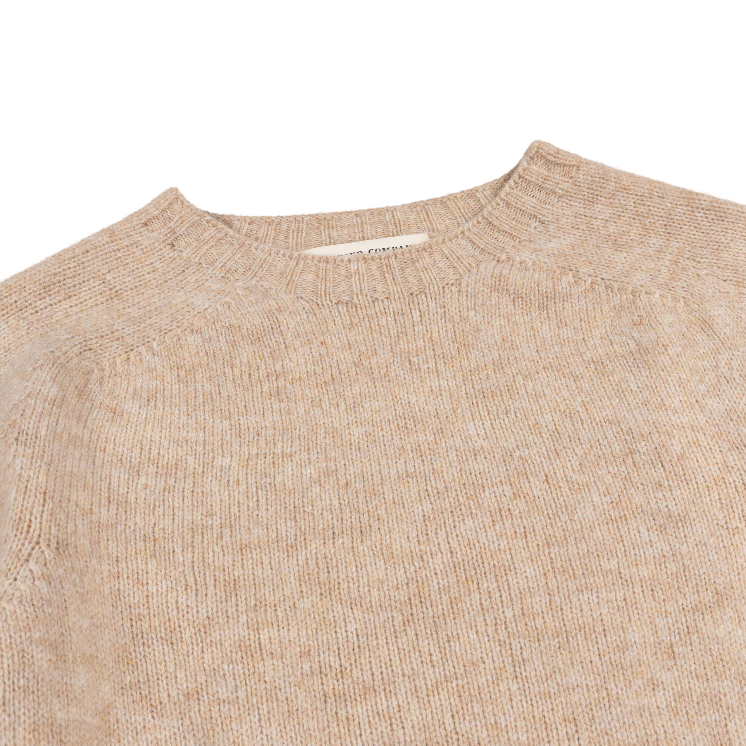 Carrier Company Shetland Lambswool Jumper In Calico