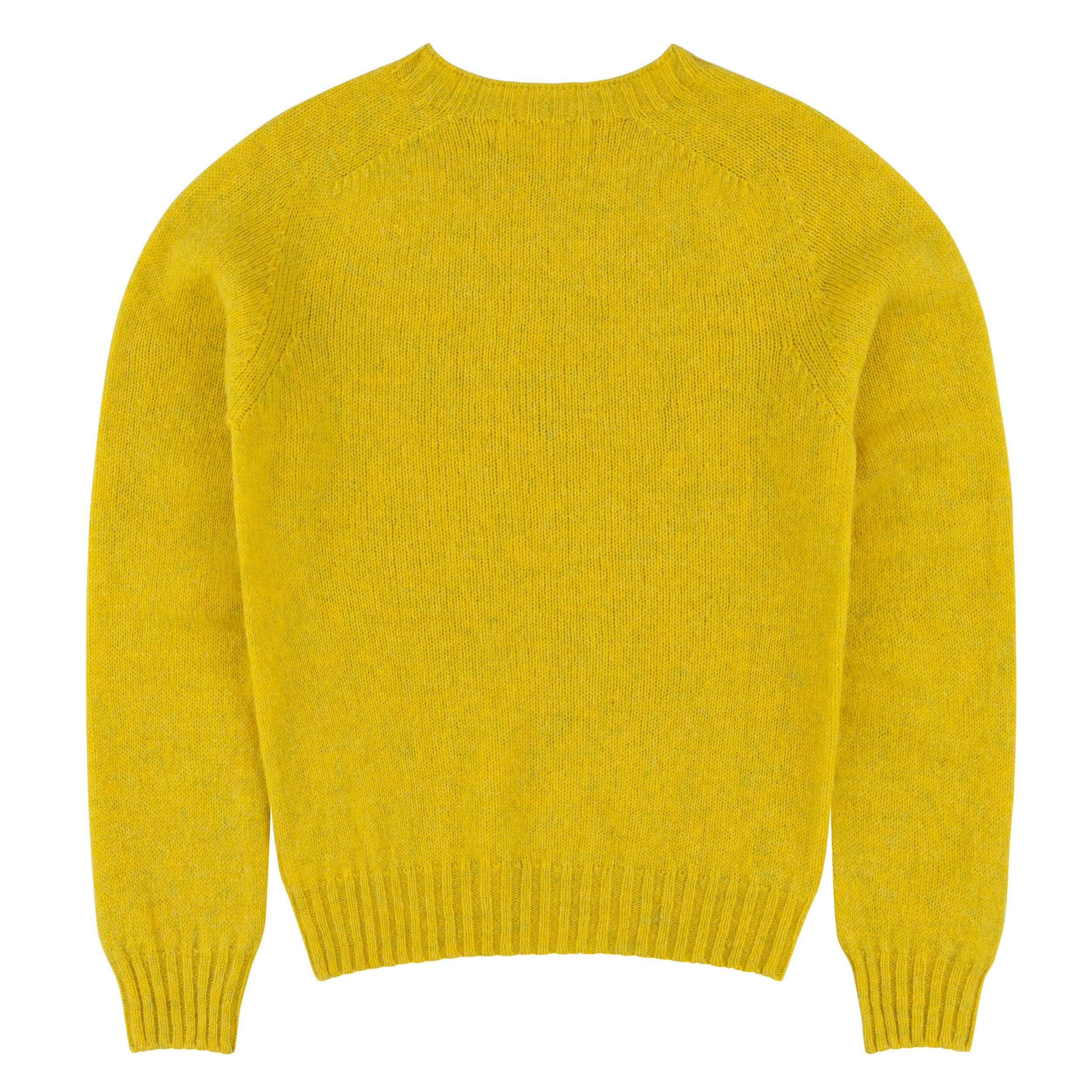 Carrier Company Shetland Lambswool Jumper In Acid Yellow
