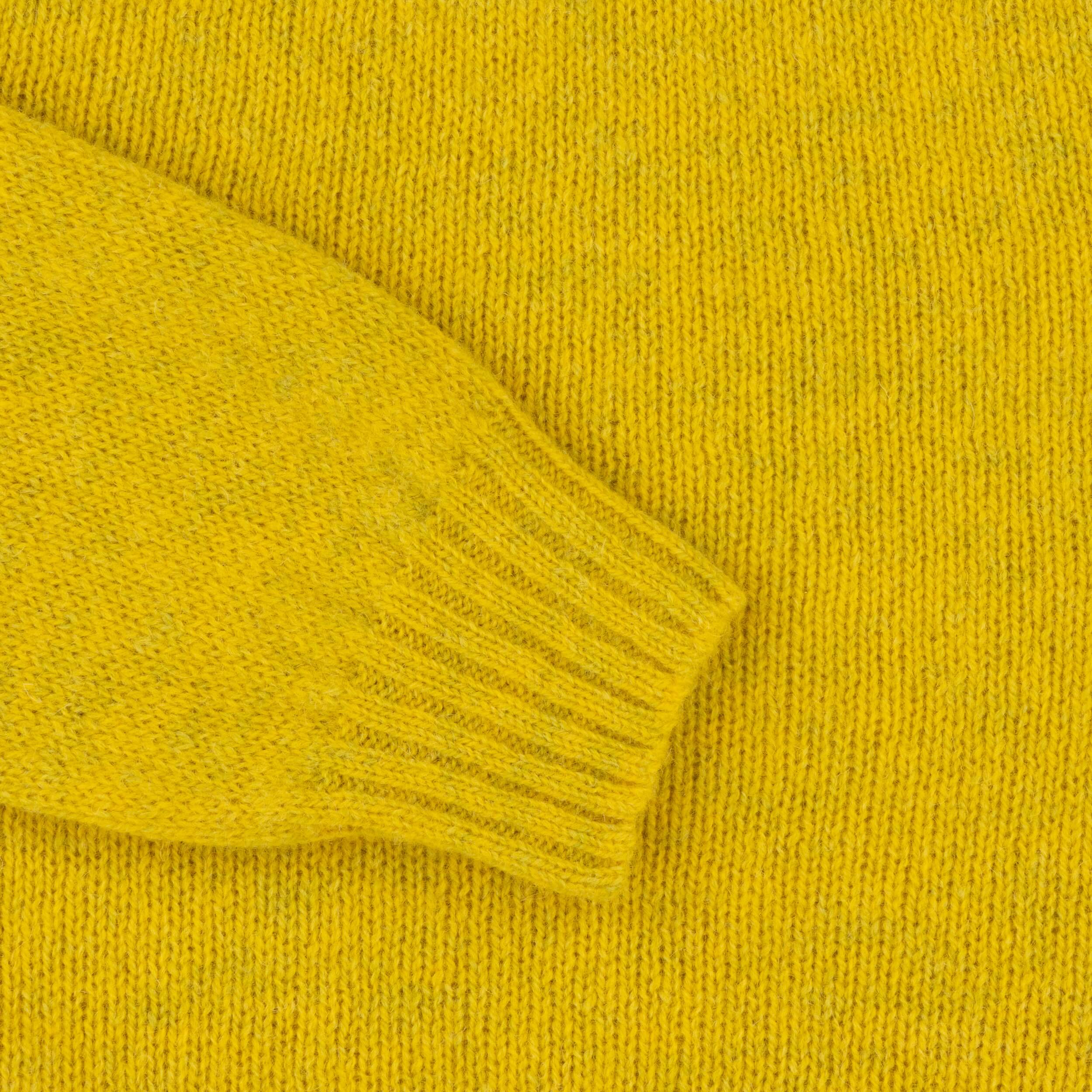 Carrier Company Shetland Lambswool Jumper In Acid Yellow