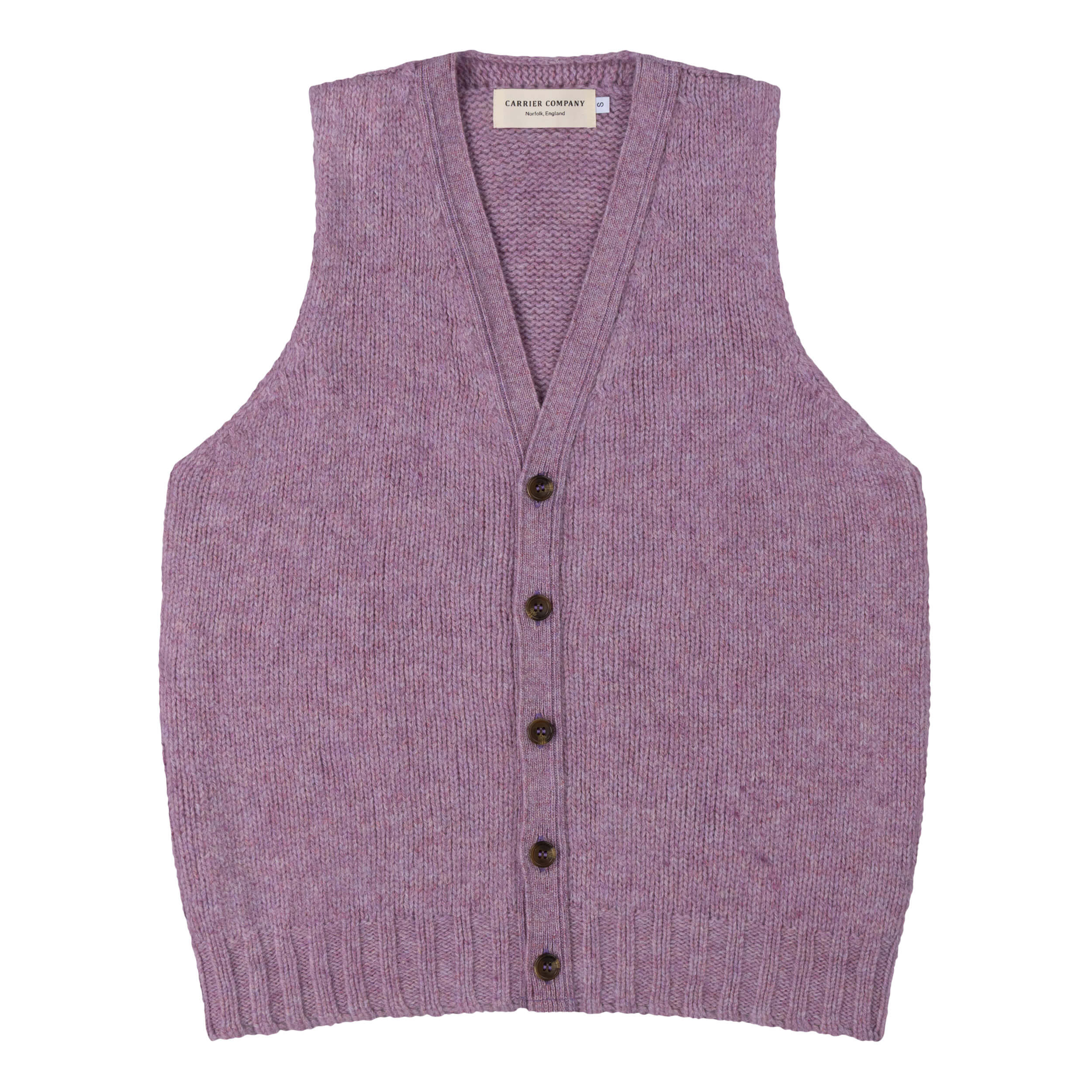 Carrier Company Sleeveless Cardigan in Lilac