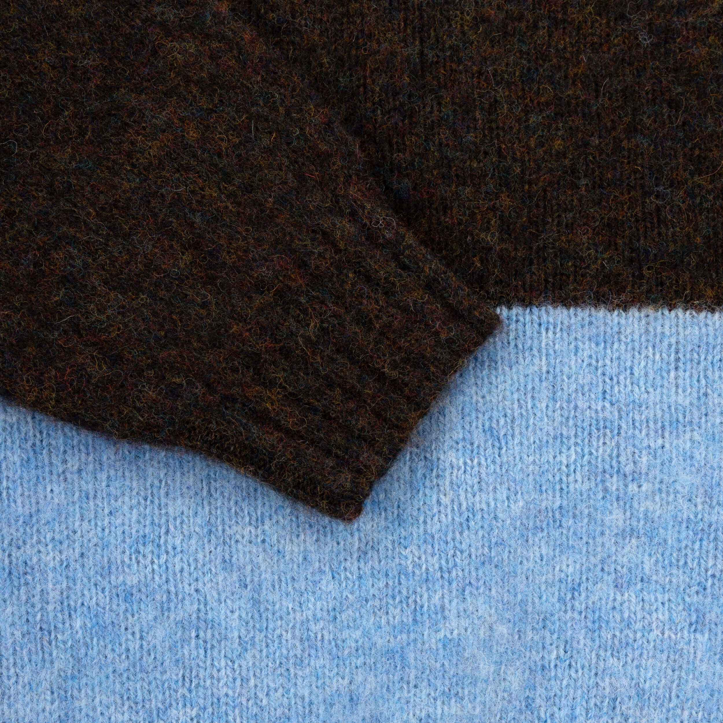 Carrier Company Brushed Shetland Lambswool Jumper in Winter & Creek
