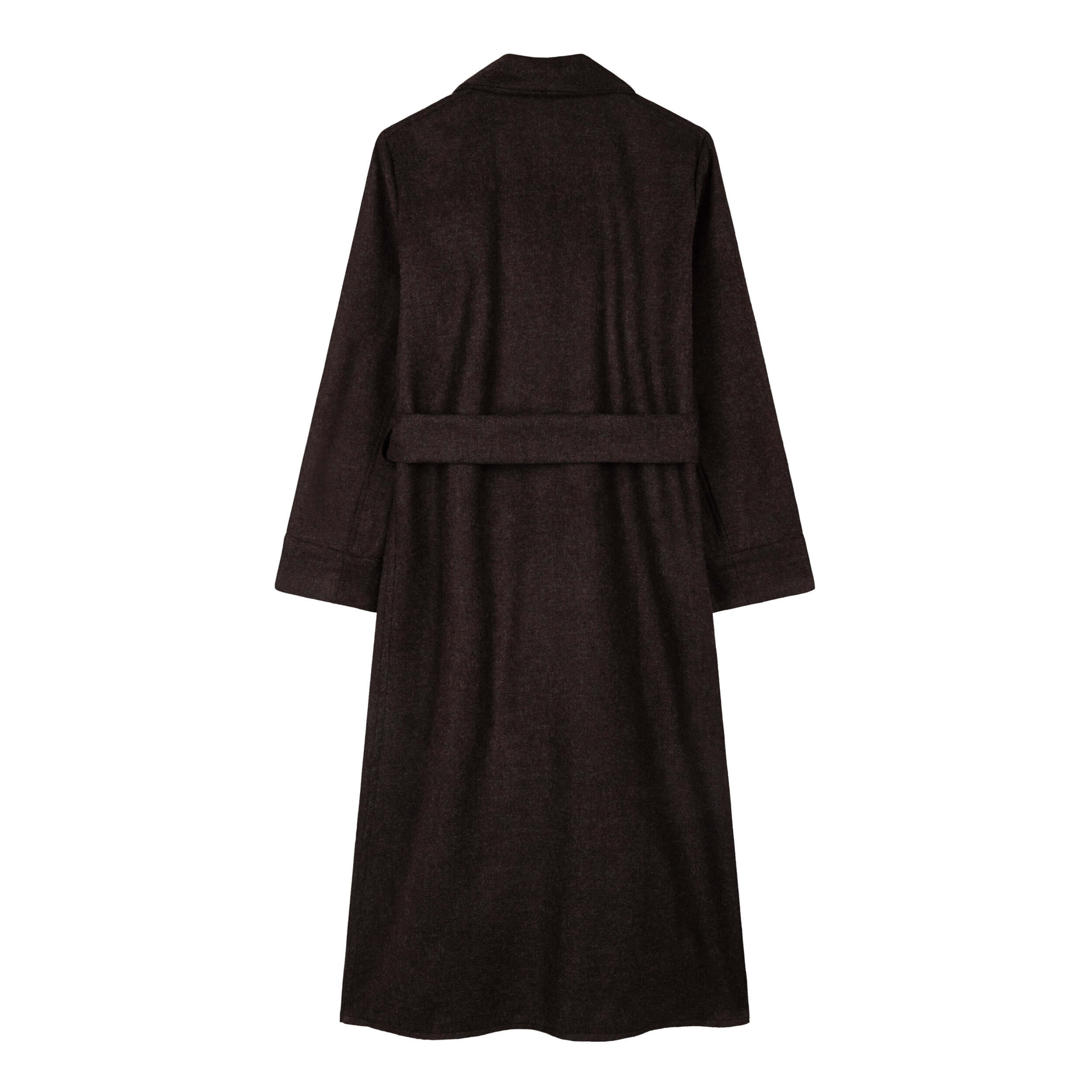 Carrier Company Wool Dressing Gown In Chocolate Wool