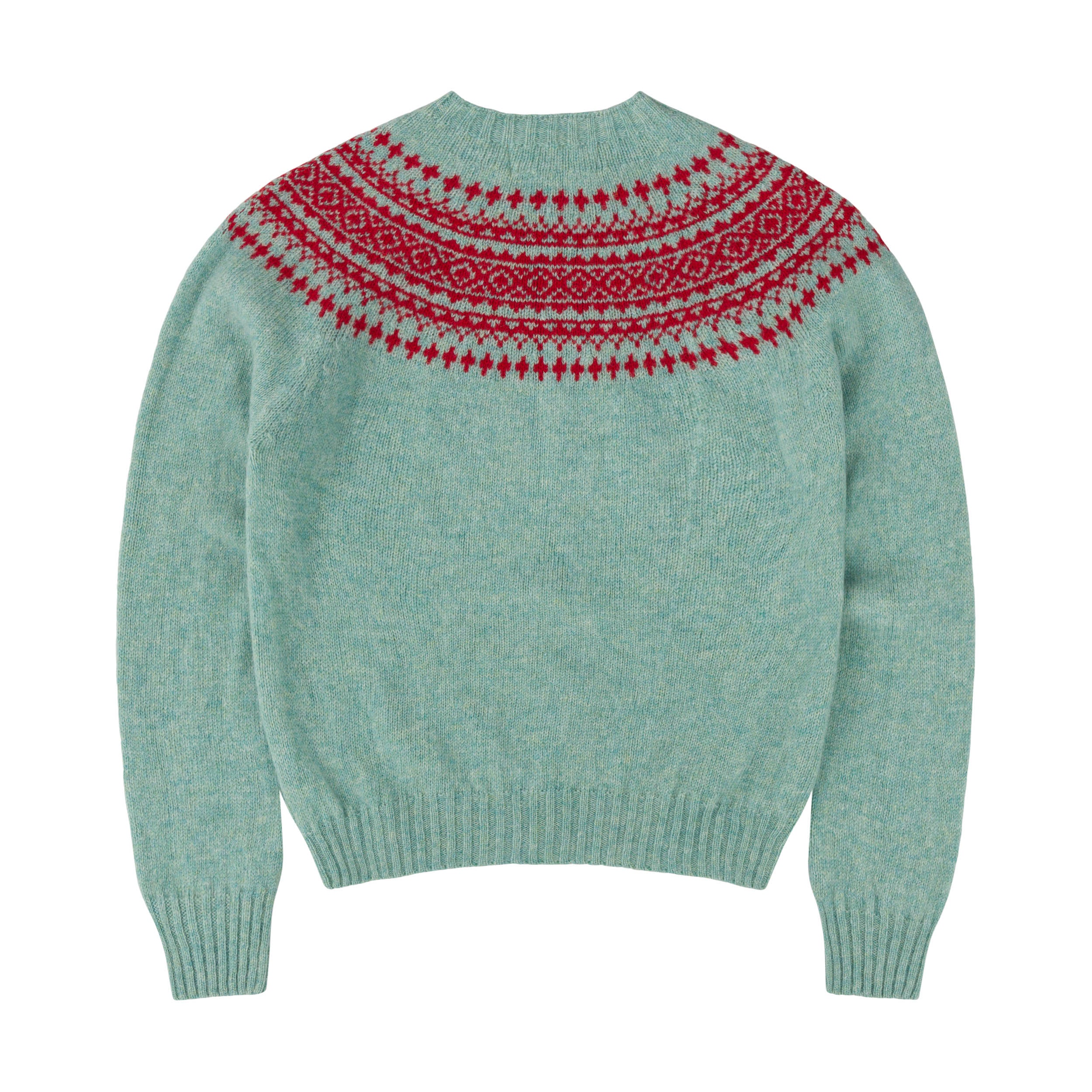 Carrier Company Shetland Lambswool Yoke Jumper in Fauna & Tudor