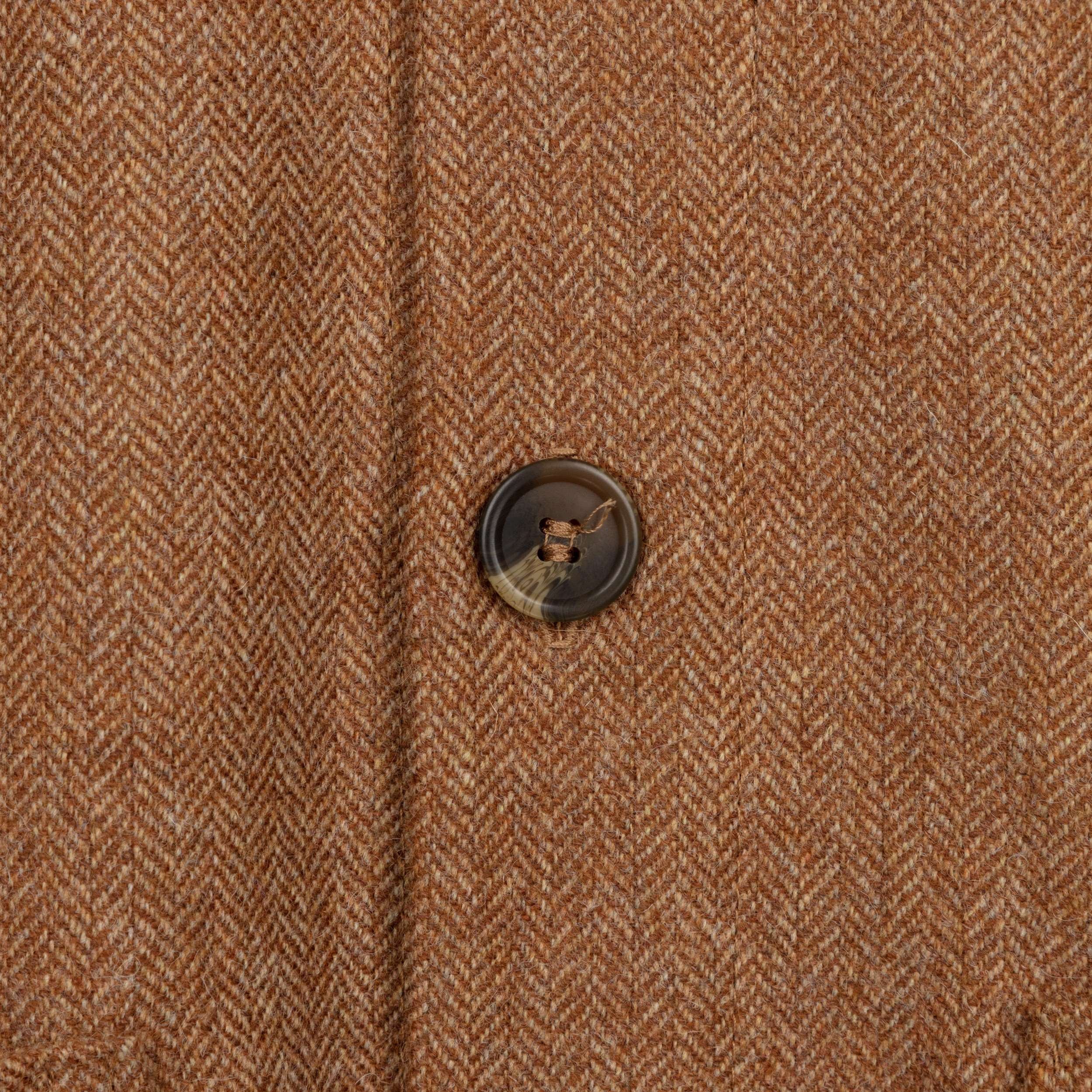 Carrier Company Tan Herringbone Wool Coat