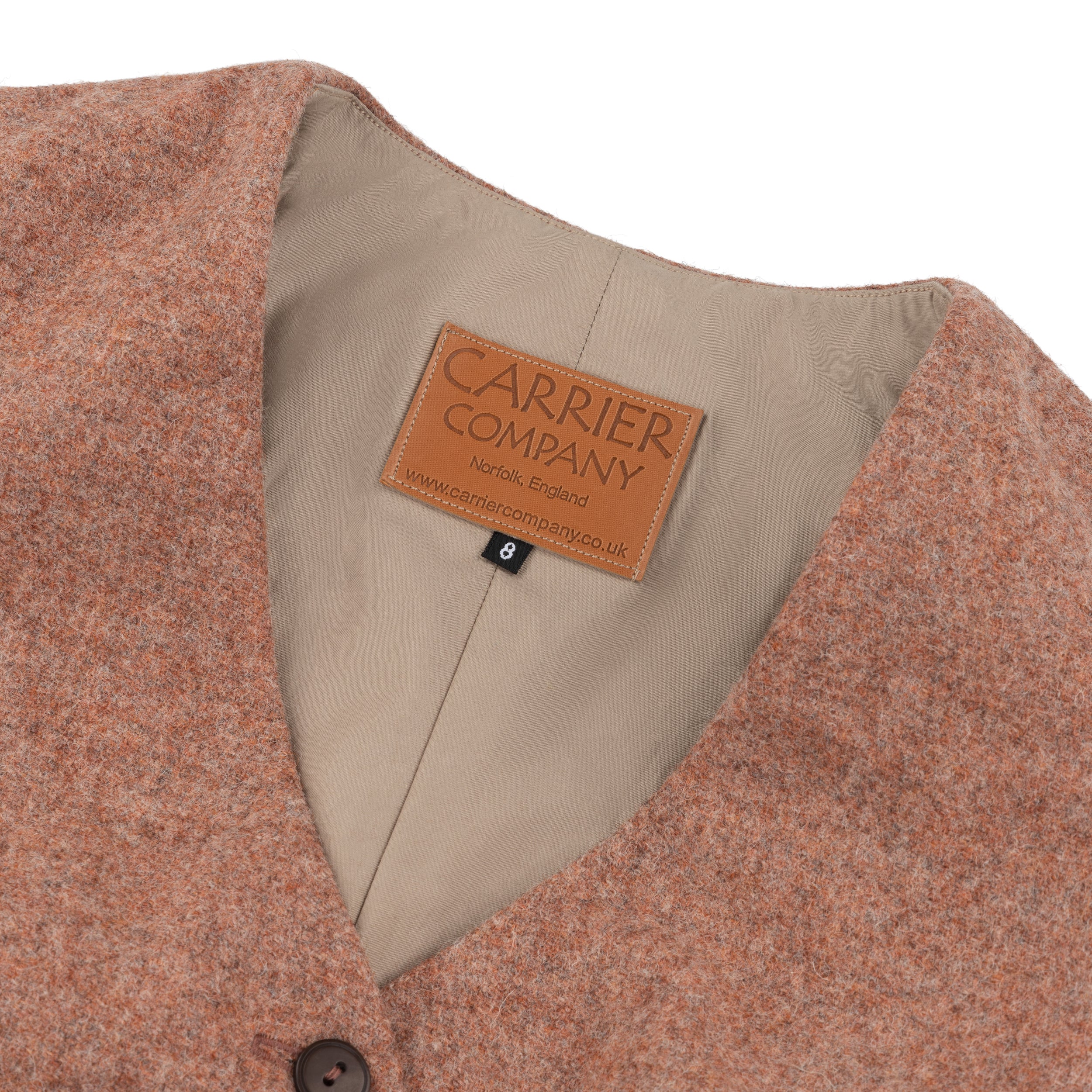 Carrier Company Women's Wool Waistcoat in Coral