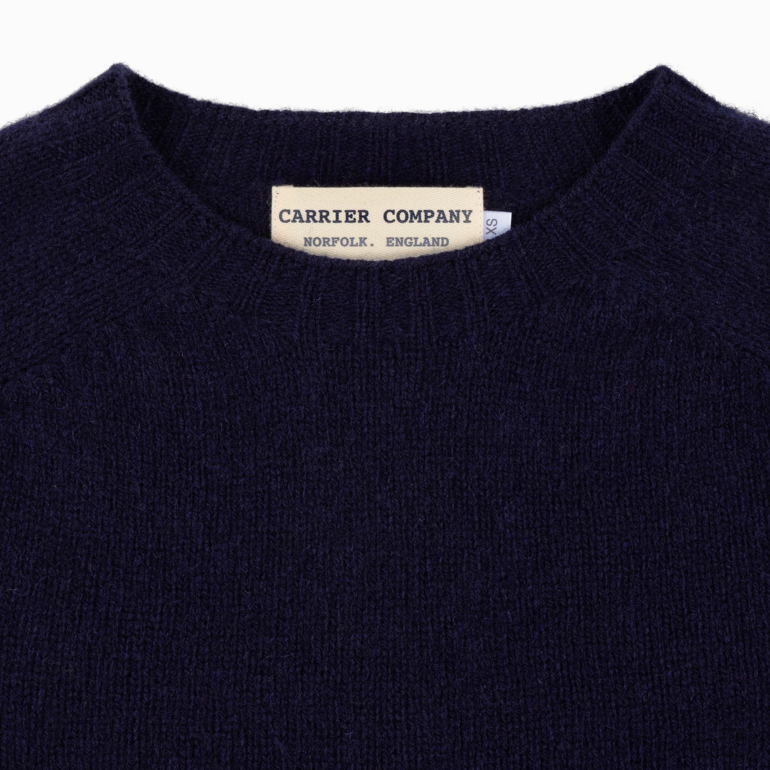 Carrier Company Shetland Lambswool Jumper in Navy