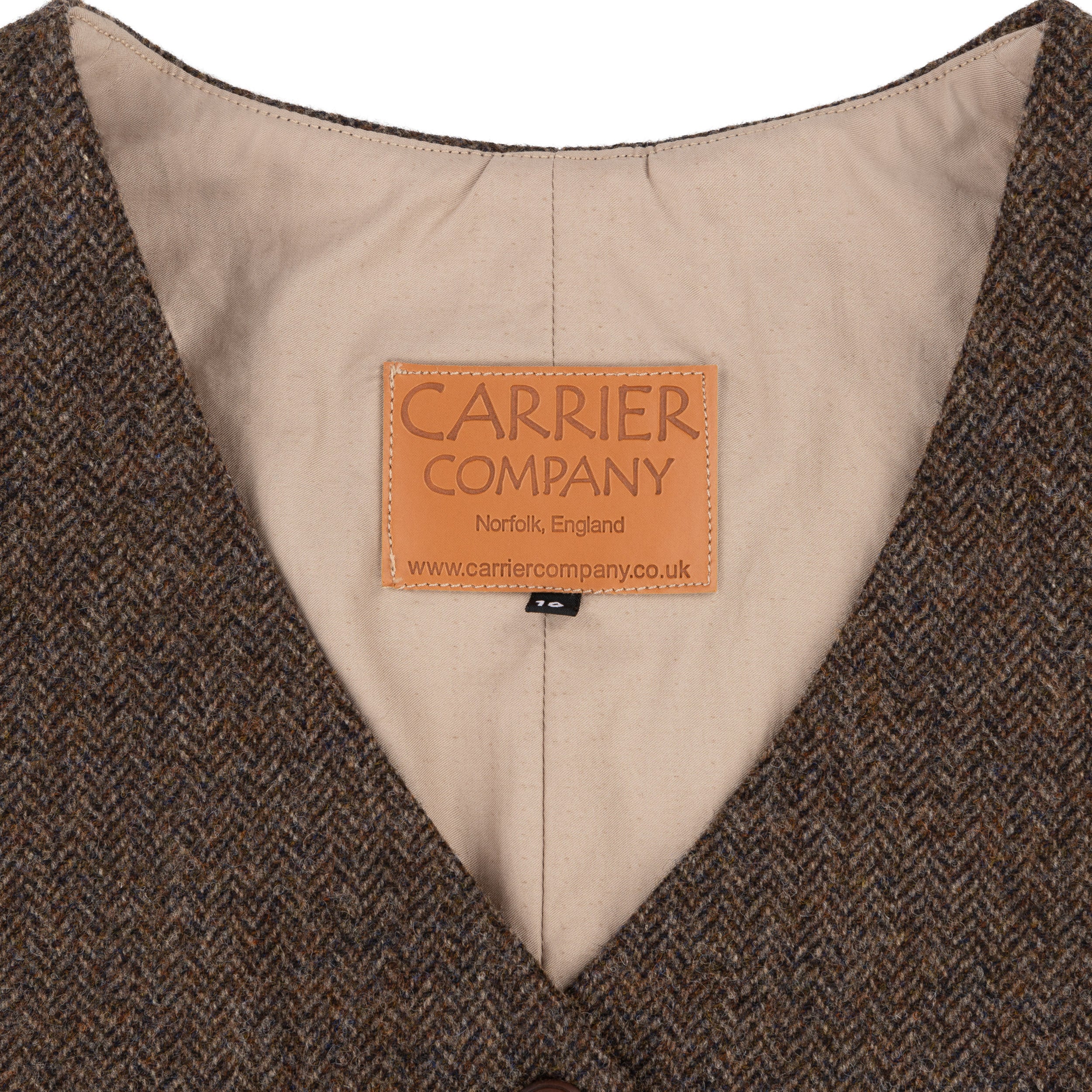 Carrier Company Women's Wool Waistcoat in Brown