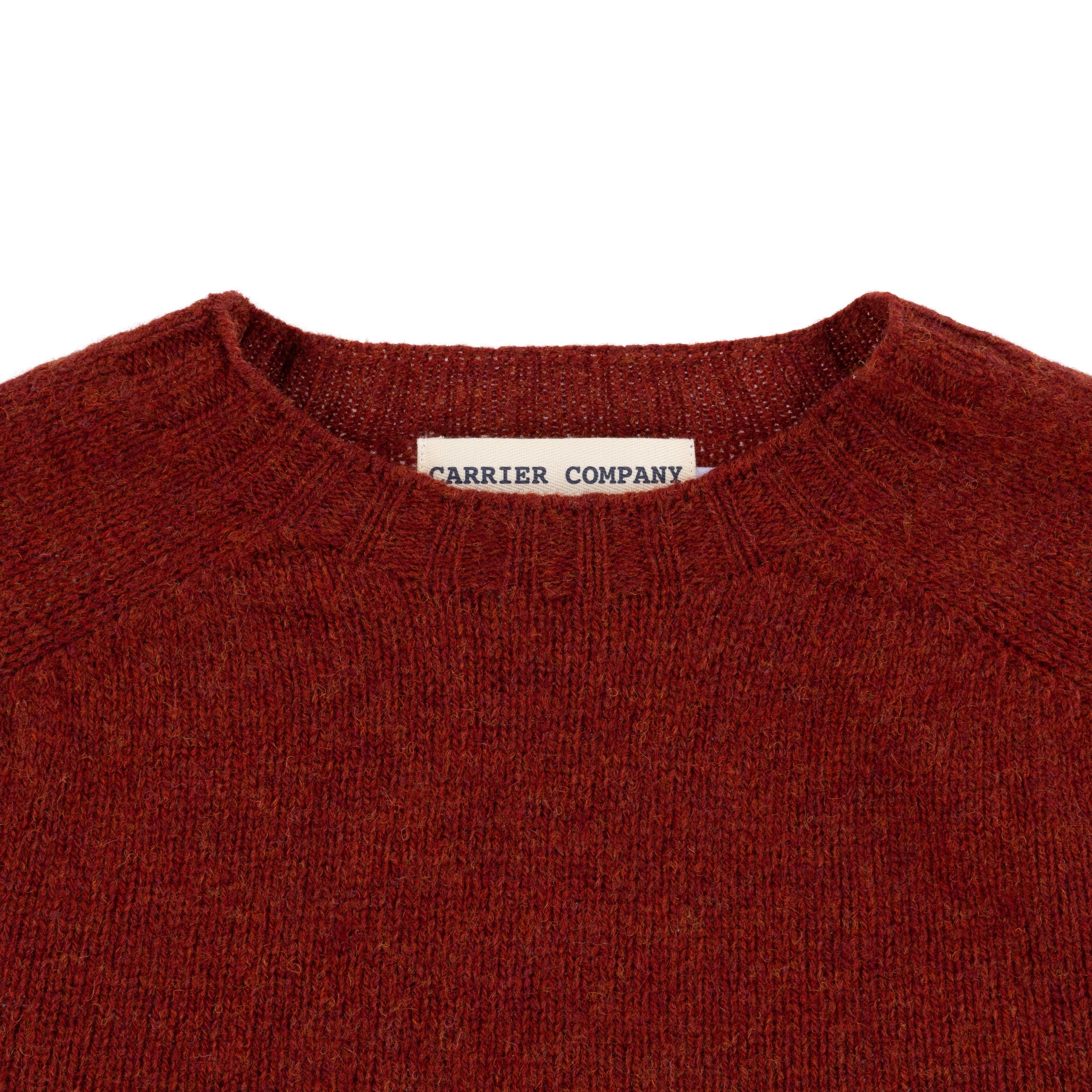 Carrier Company Shetland Lambswool Jumper in Blaze