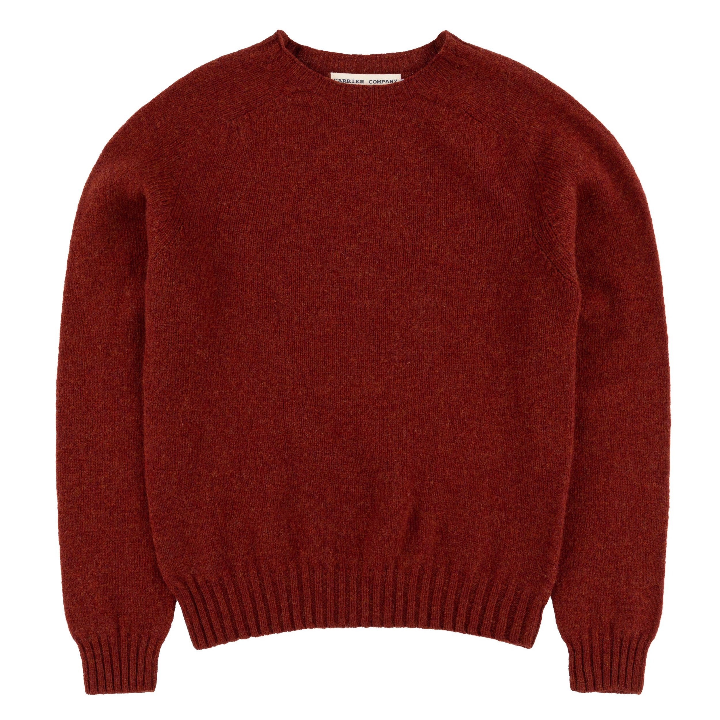 Carrier Company Shetland Lambswool Jumper in Blaze