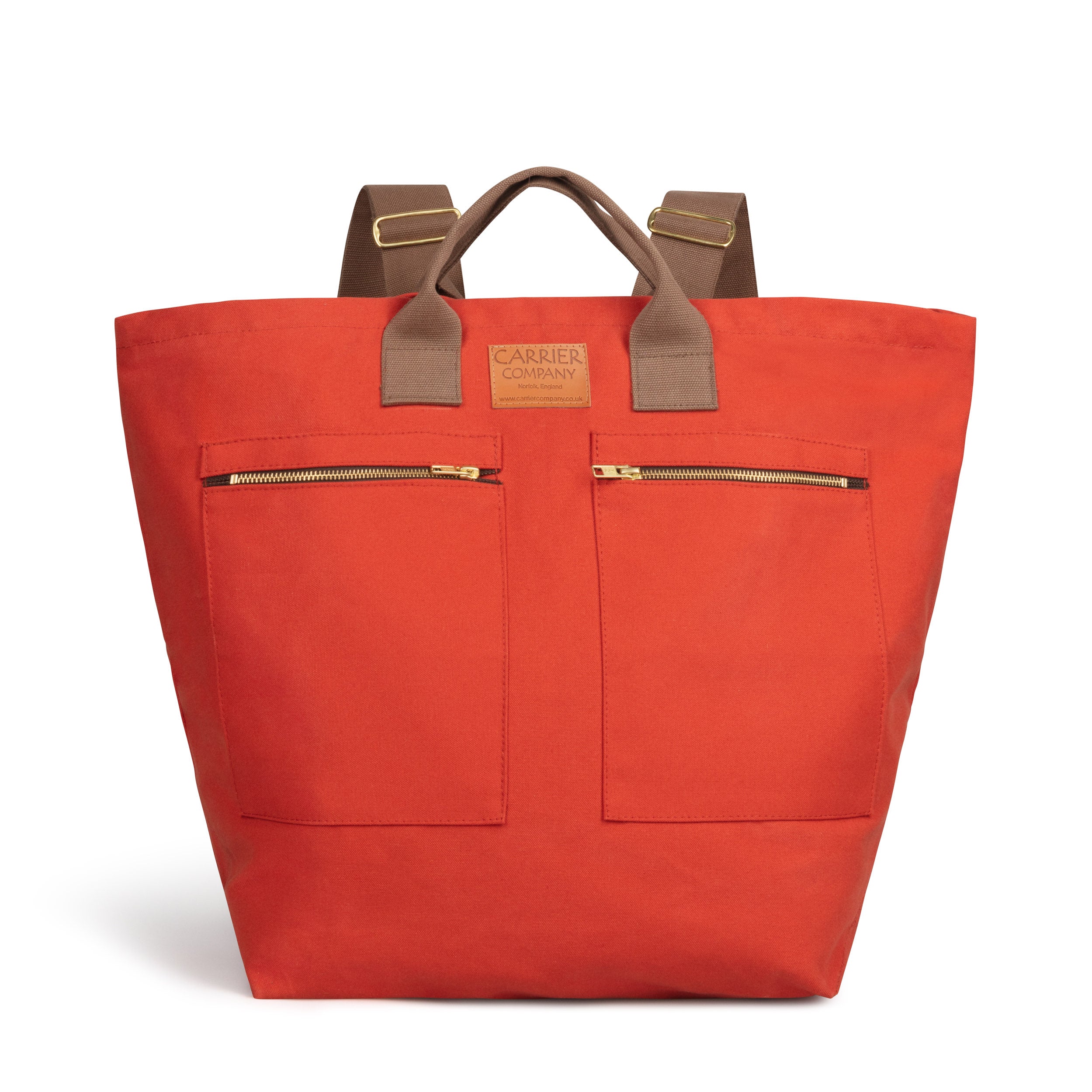 Carrier Company Back Pack in Orange, vegan