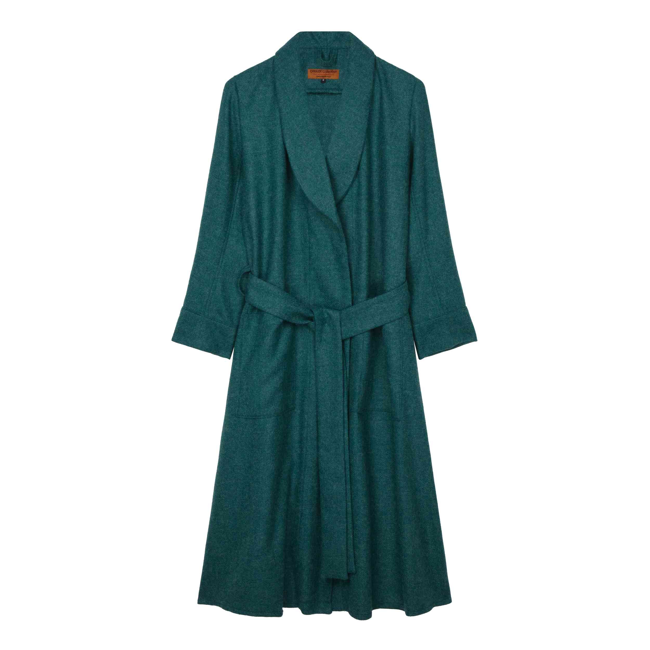 Carrier Company Luxurious Wool Dressing Gown in New Teal