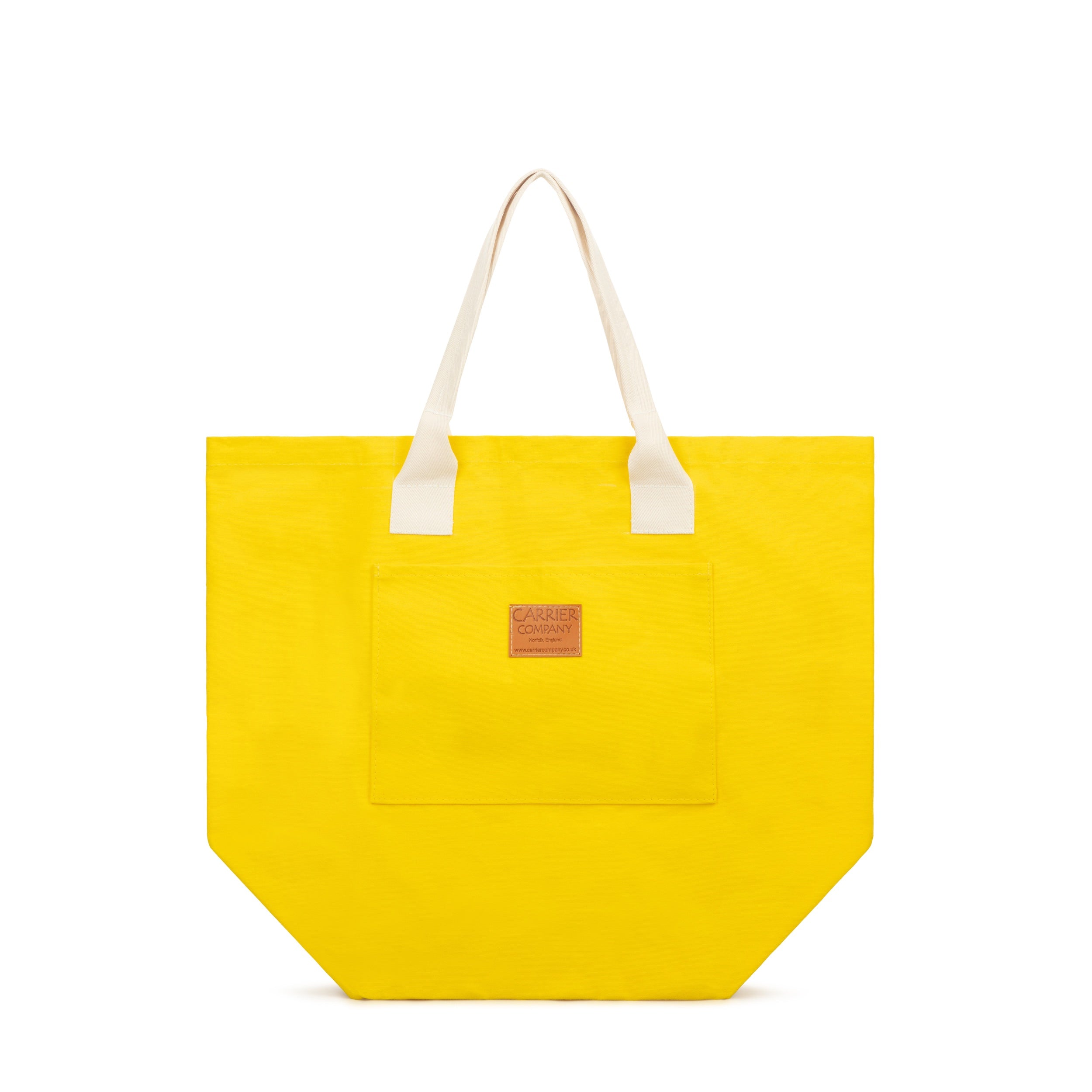Carrier Company White Handled Beach Bag in Yellow