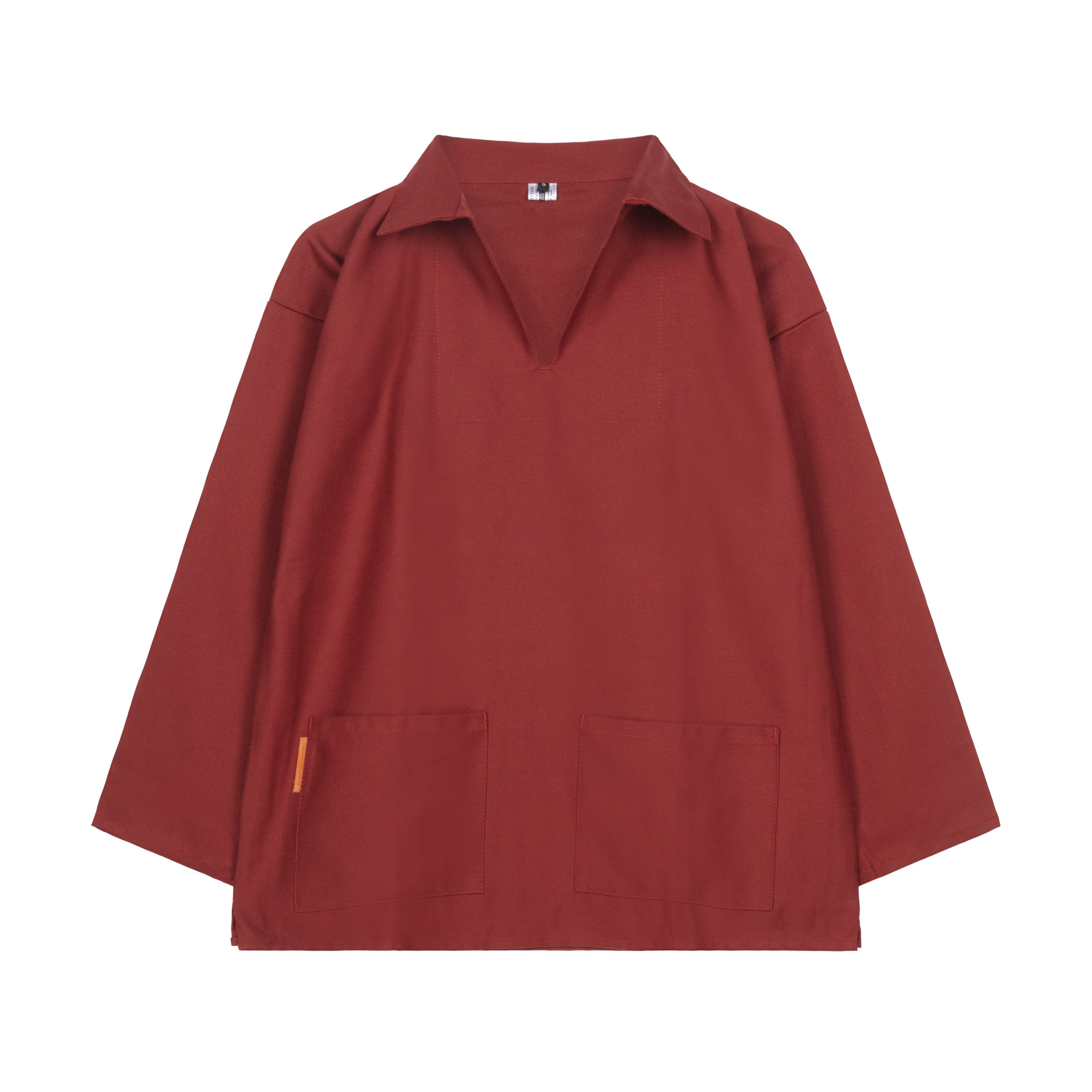 Carrier Company V-Neck Smock in Breton Red