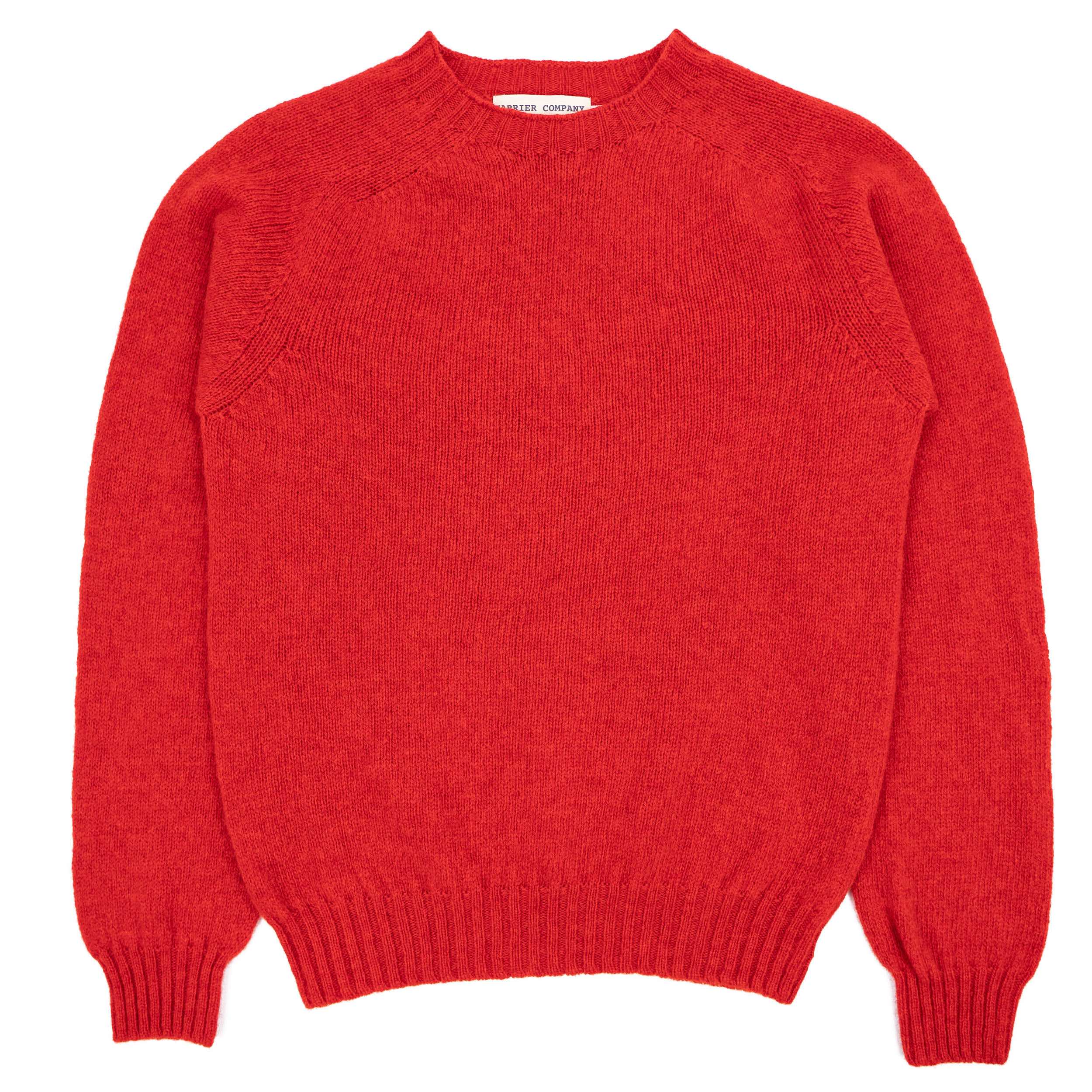 Carrier Company Shetland Lambswool Jumper in Scarlett