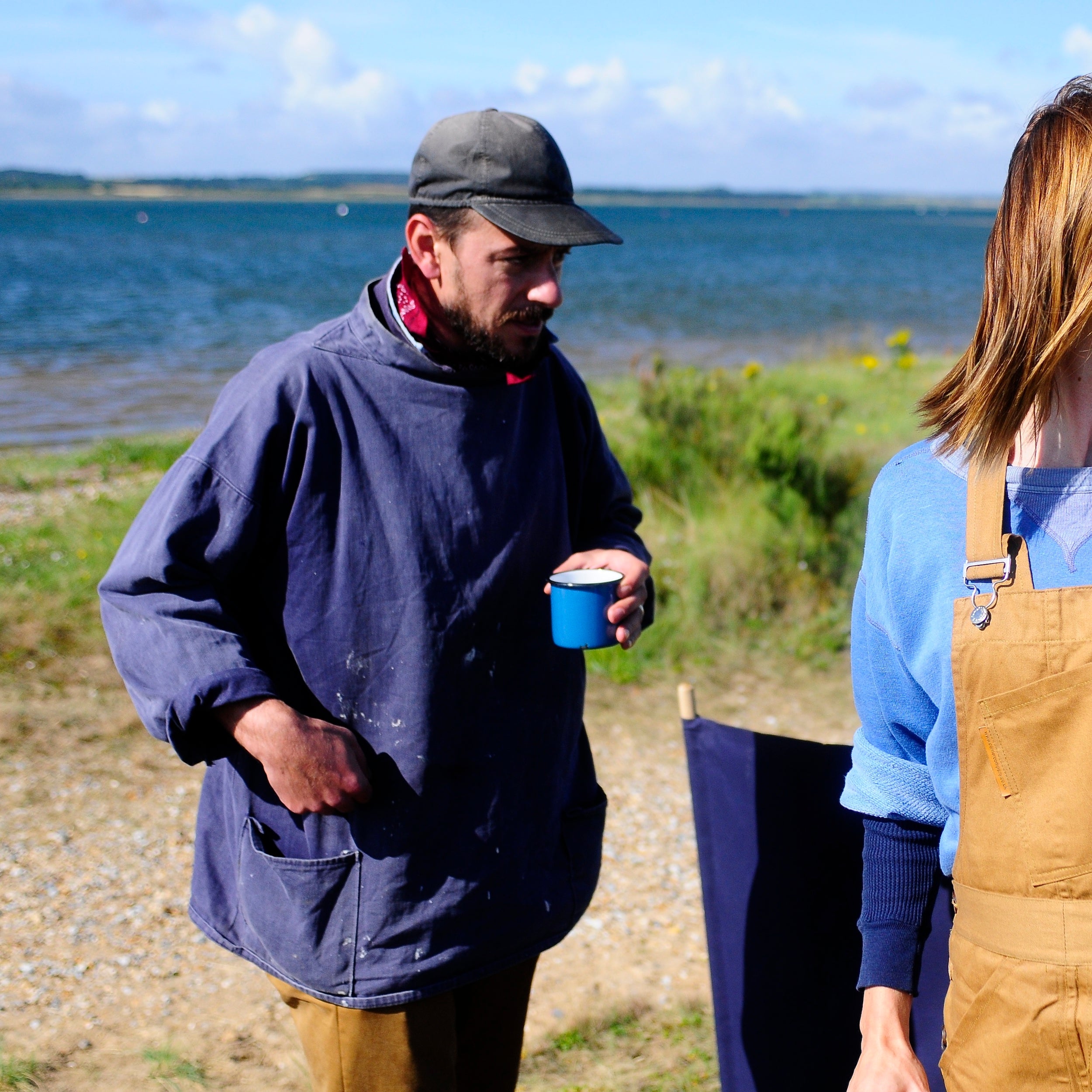 Man wearing Carrier Company Traditional Norfolk Slop in Navy