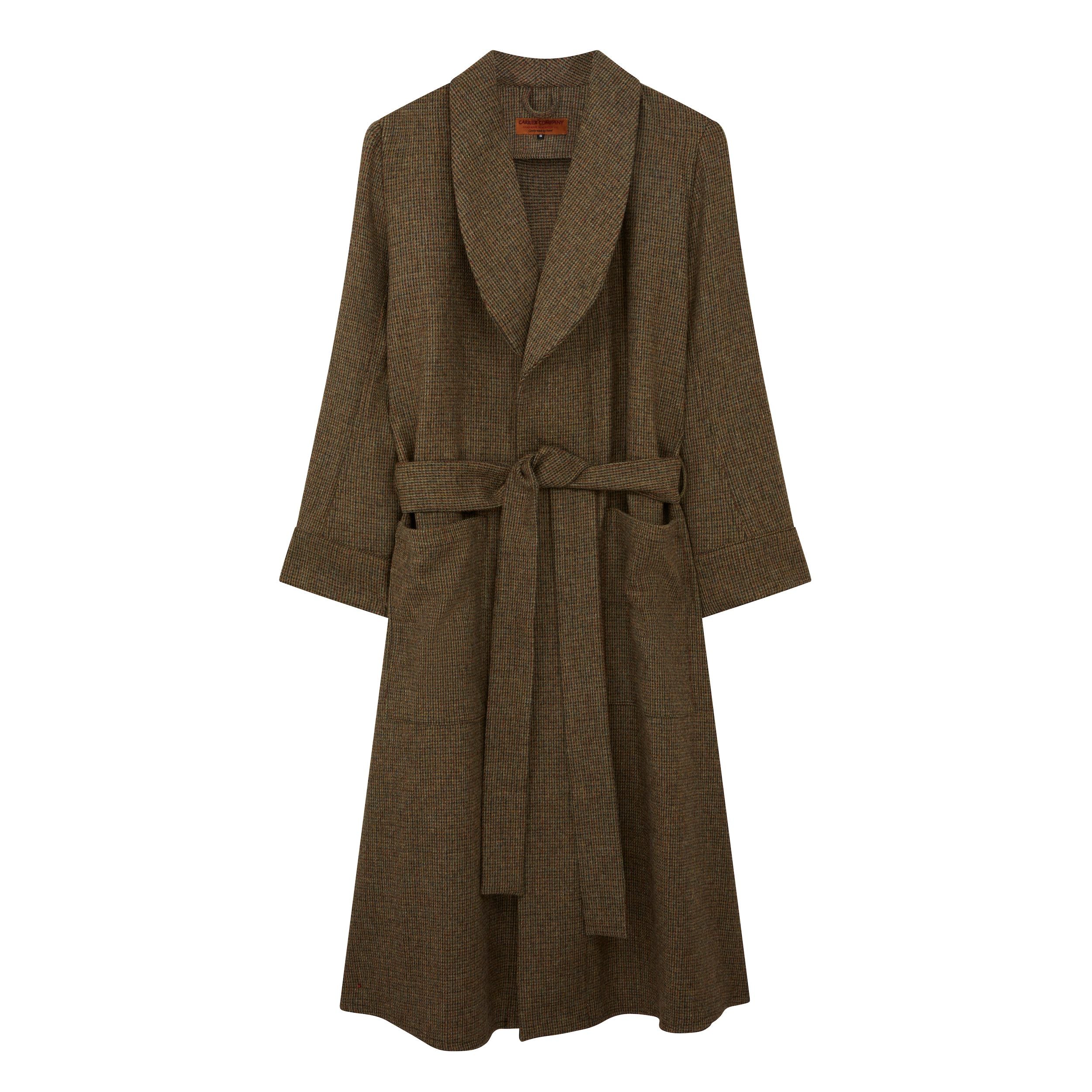 Carrier Company Wool Dressing Gown in Green Check