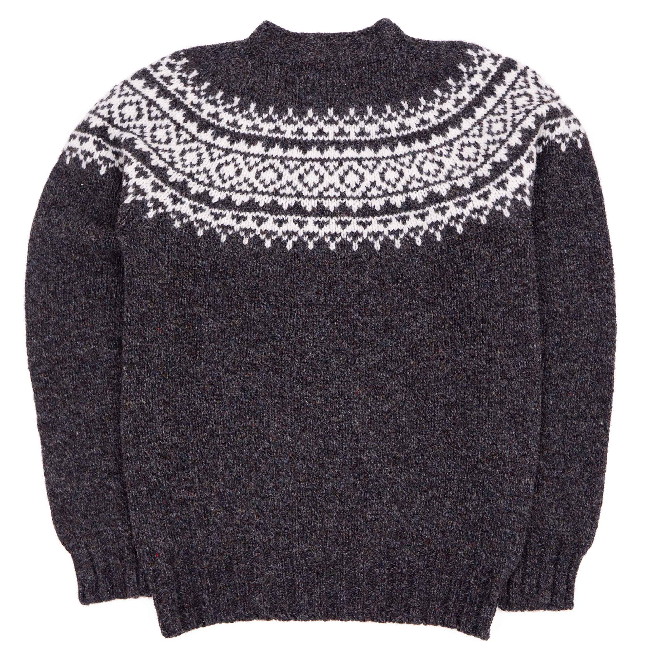 Carrier Company Heavy Yoke Crew Neck Sweater in Rock and Snow