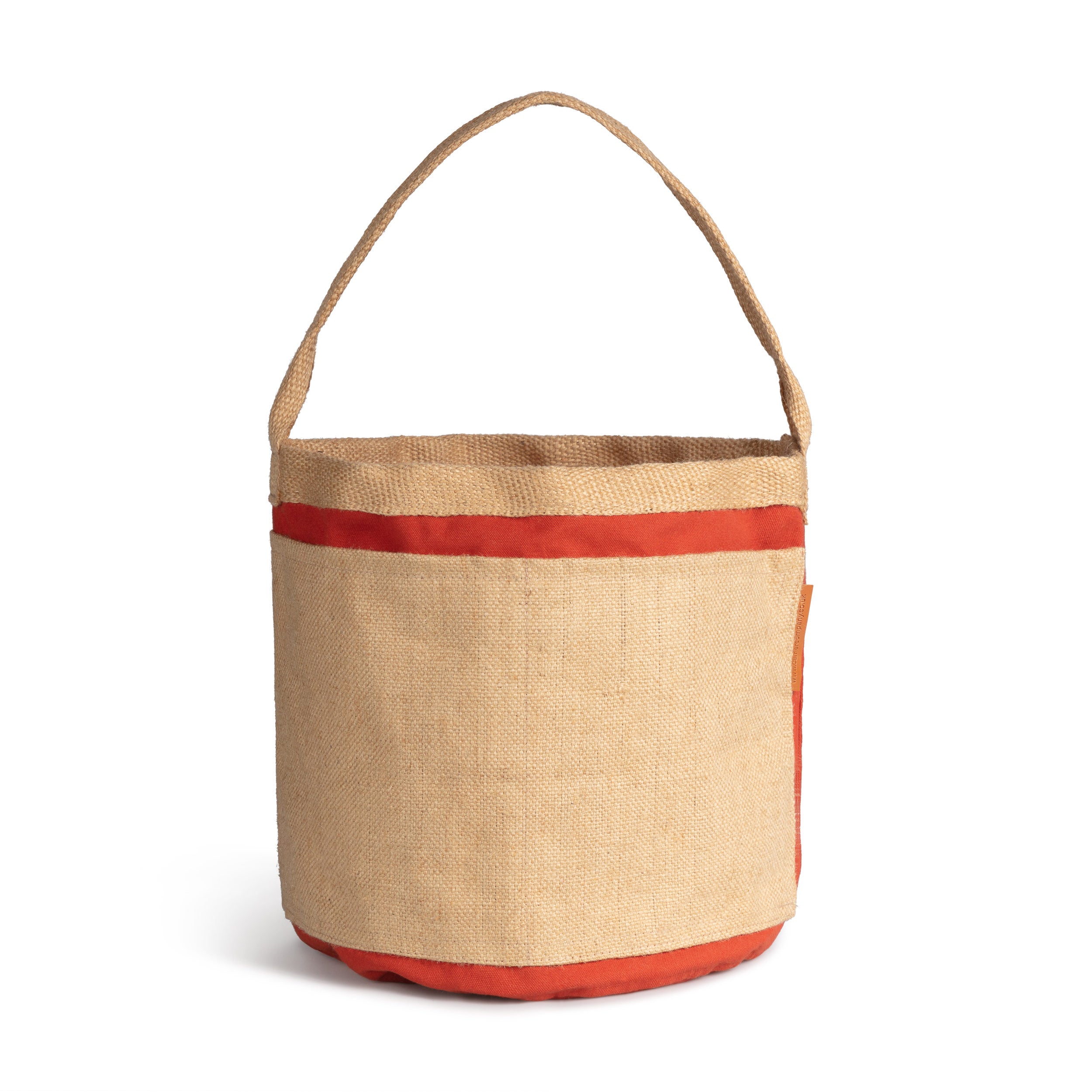 Carrier Company Gardener's Pail in Jute and Orange Canvas