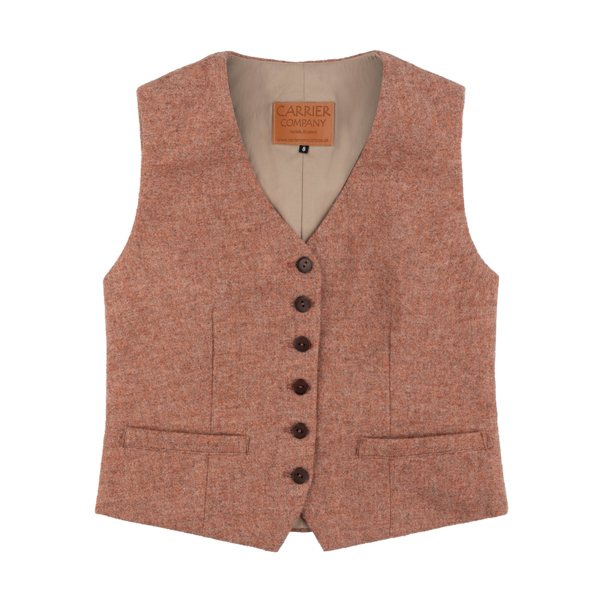 Carrier Company Women's Wool Waistcoat in Coral