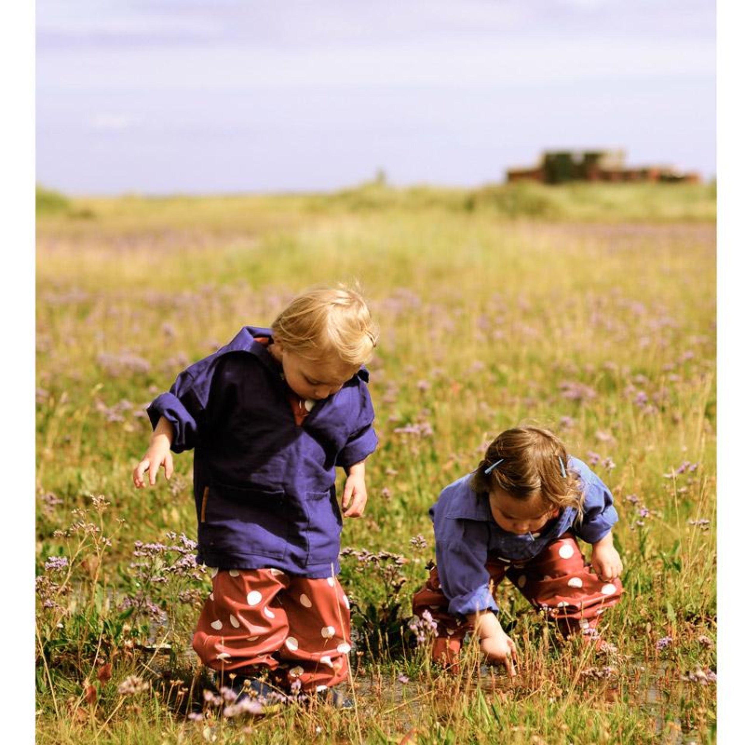 Two Children wearing Carrier Company Child's Traditional Smock