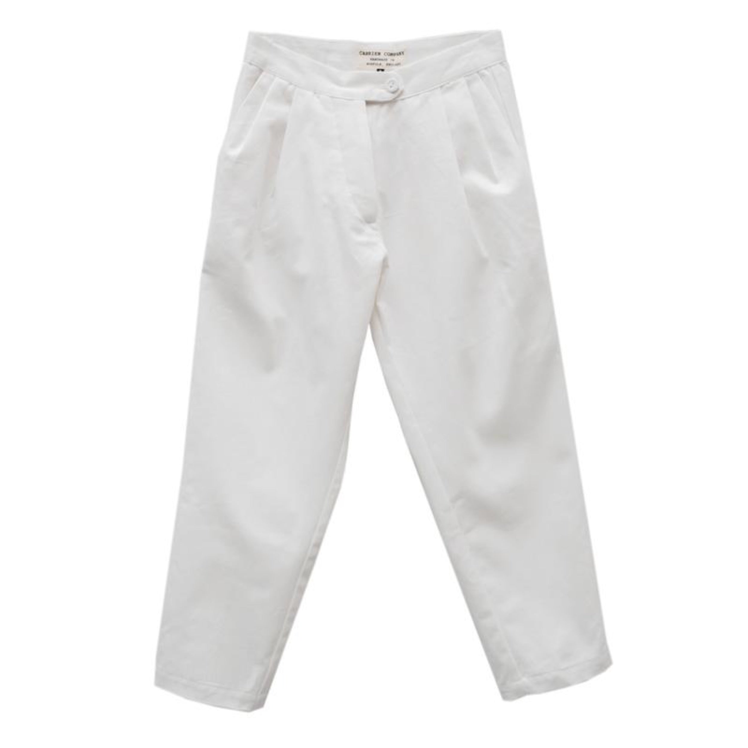Carrier Company Cropped Trouser in White