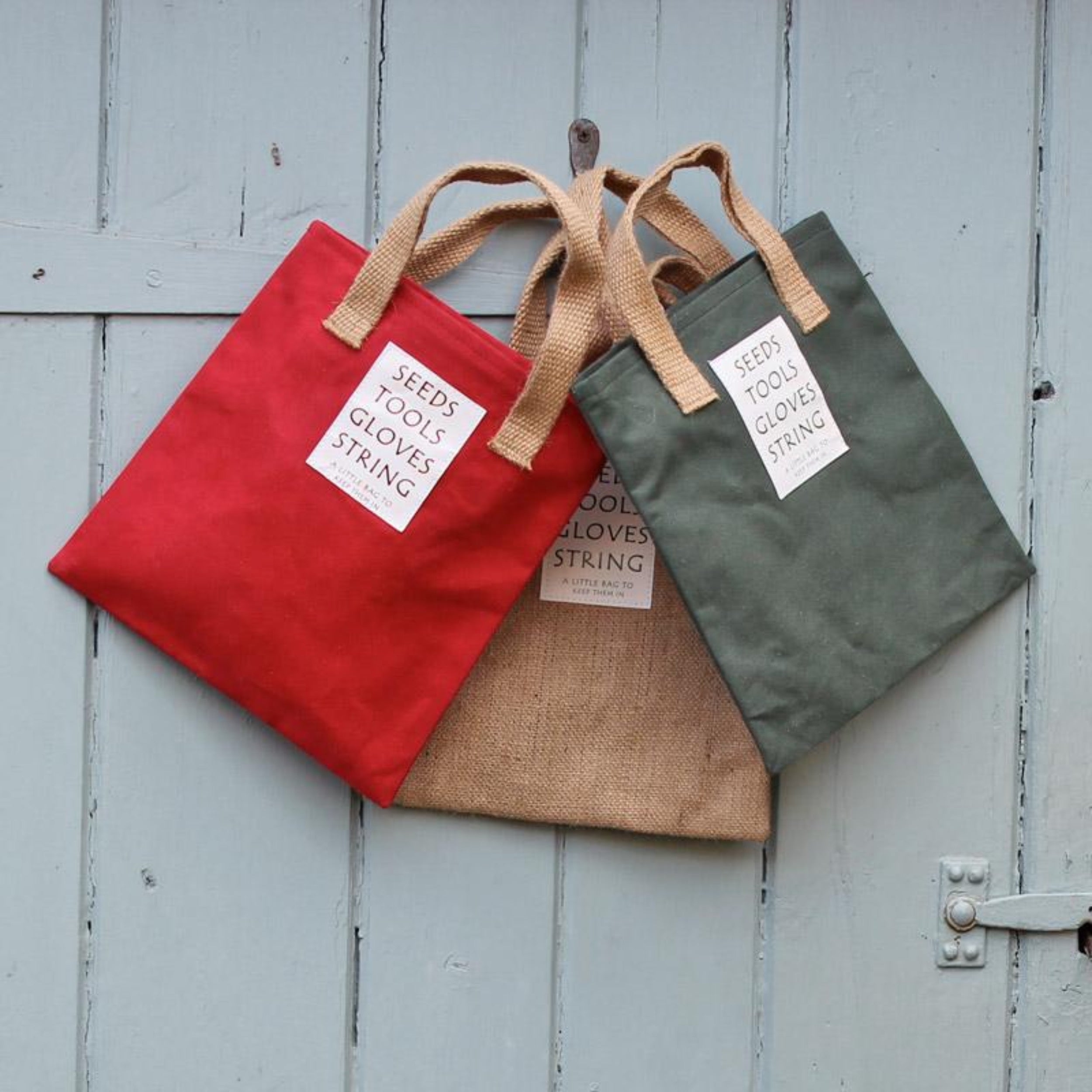 Carrier Company Gardener's Bag in Jute, Olive and Orange