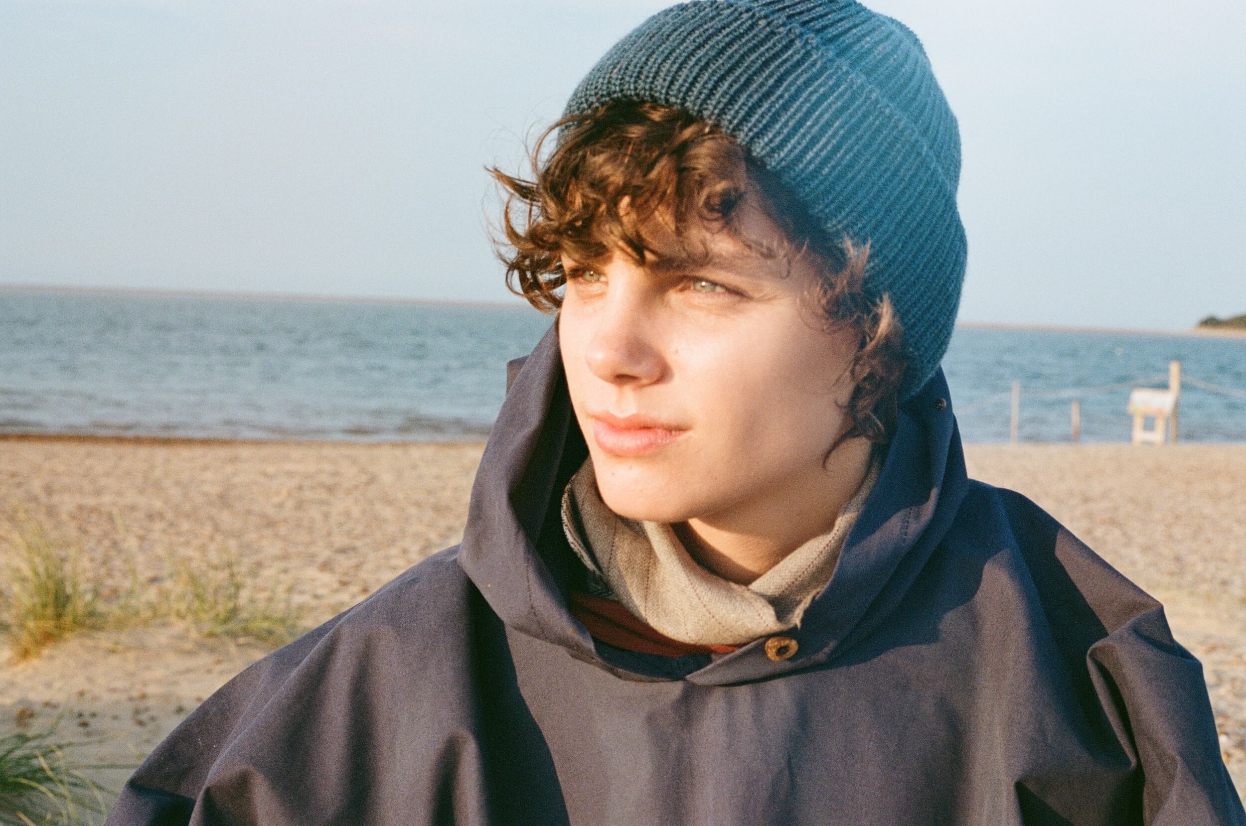 Els Wears Carrier Company Merino Watch Cap In Peacock