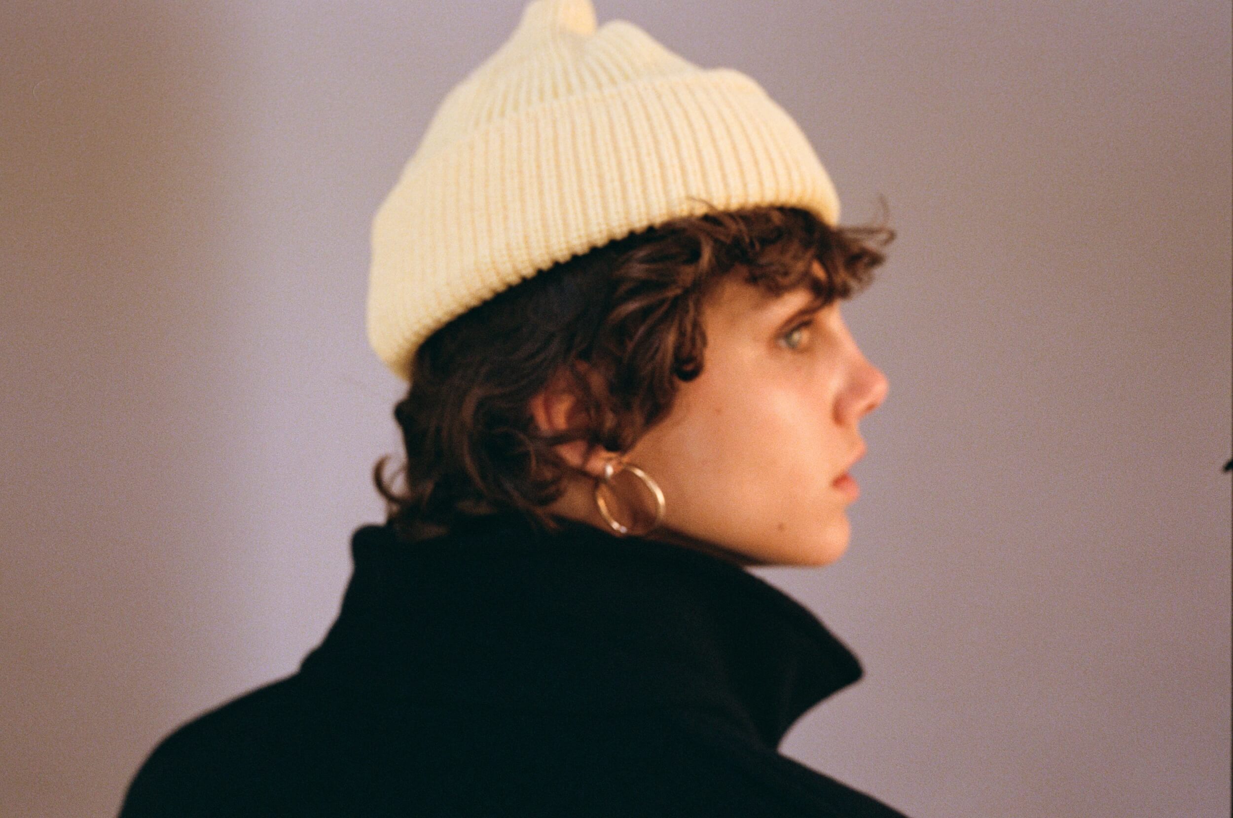 Els Wears Carrier Company Merino Watch Cap In Guava