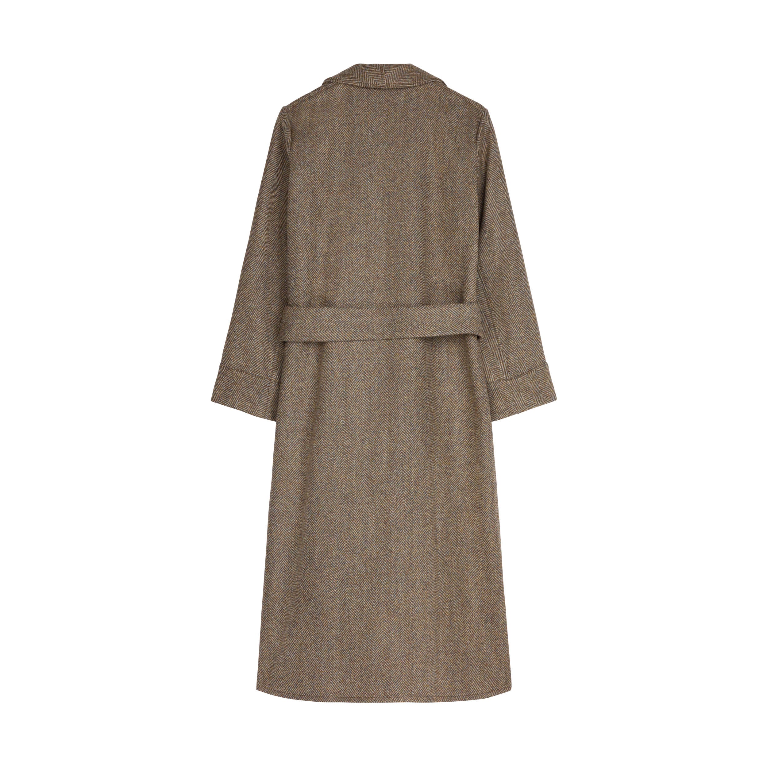 Carrier Company Wool Dressing Gown in Pebble Herringbone