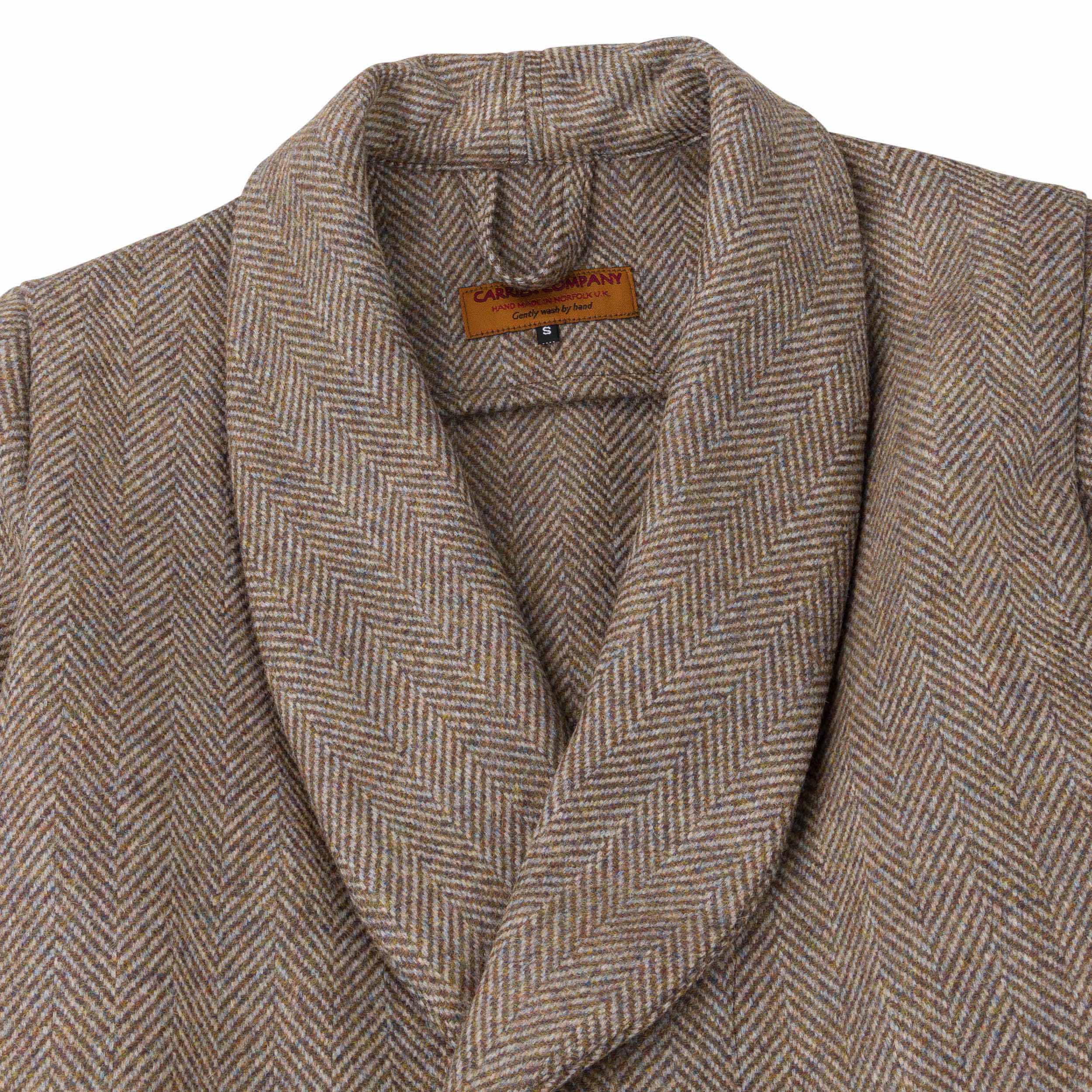 Carrier Company Wool Dressing Gown in Pebble Herringbone