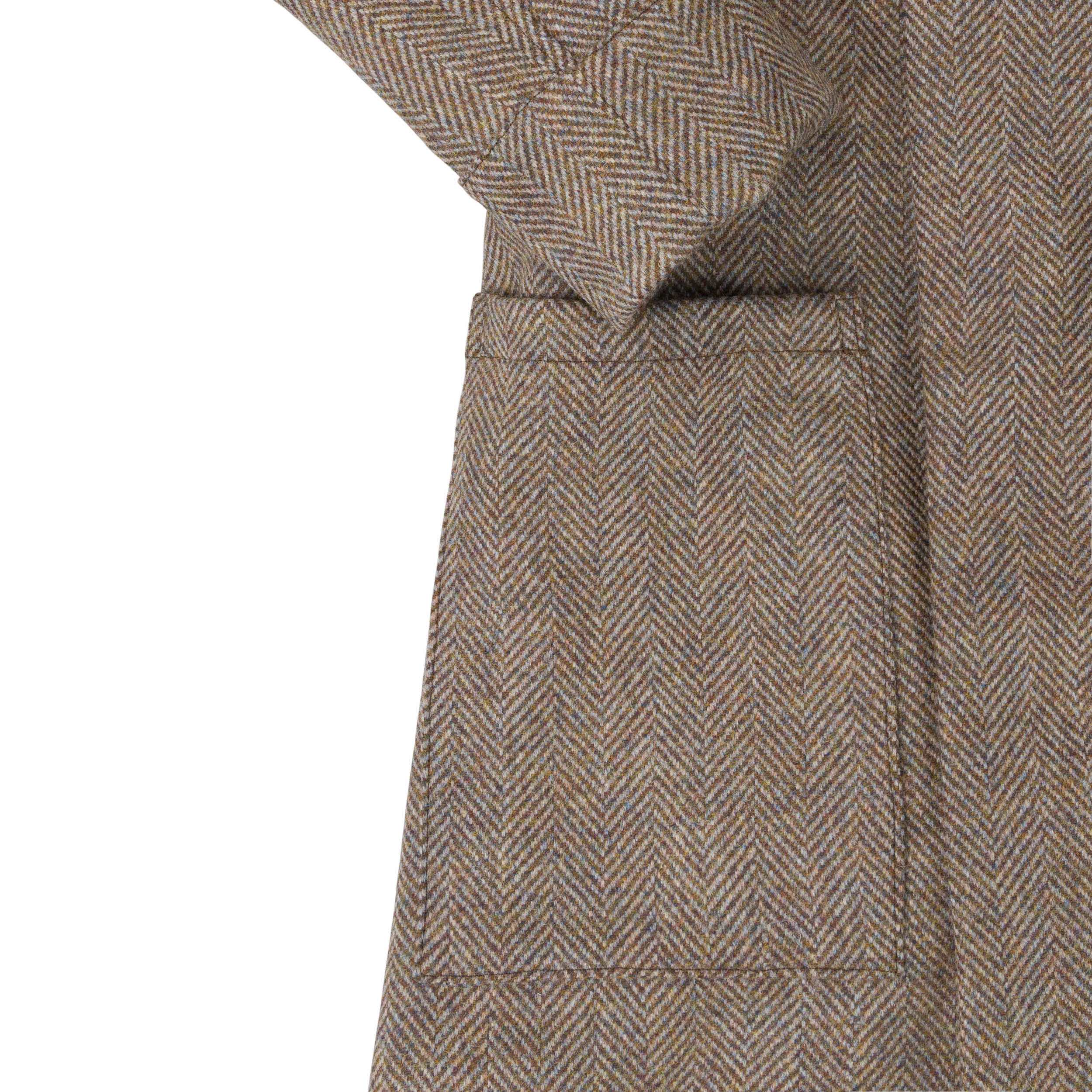 Carrier Company Wool Dressing Gown in Pebble Herringbone