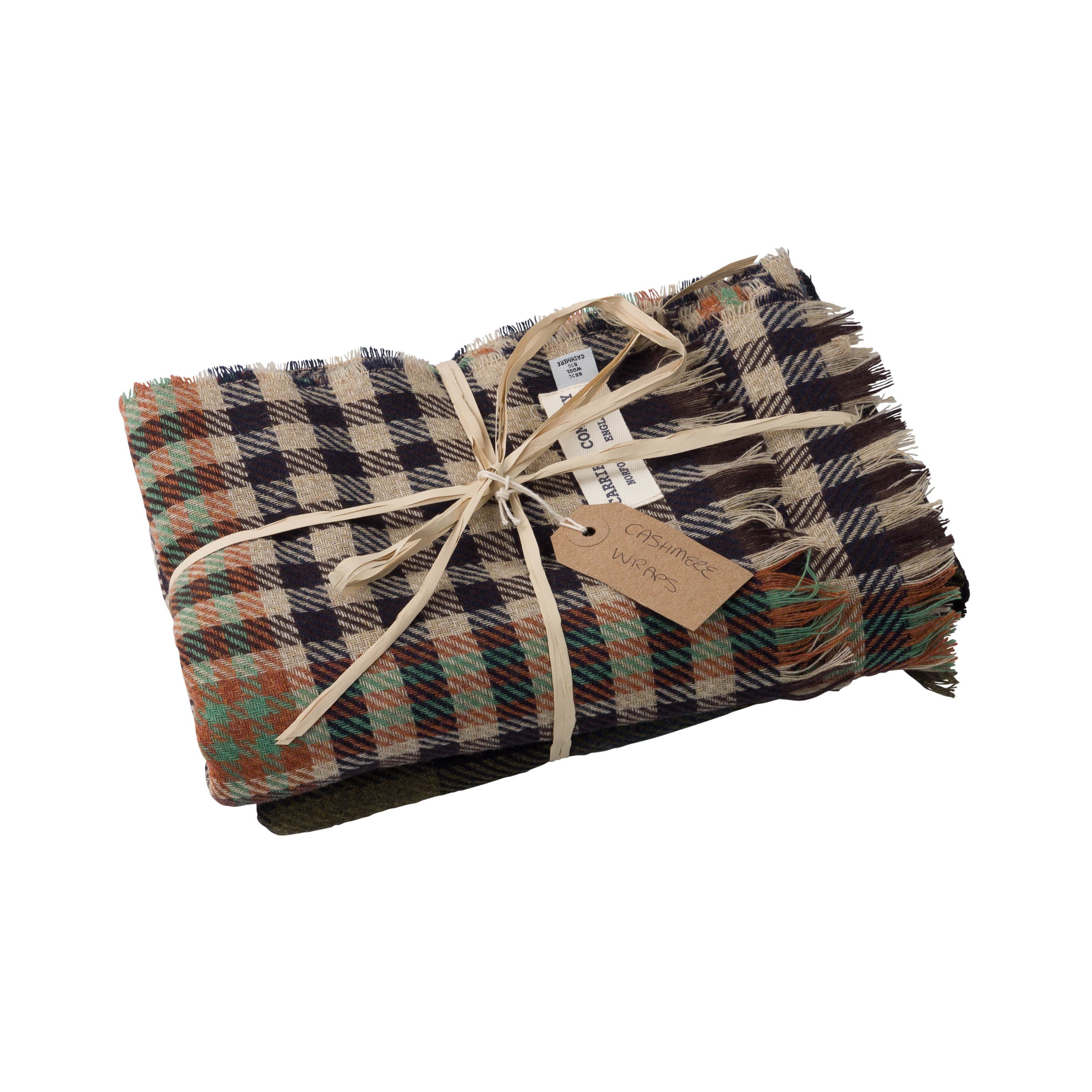 Carrier Company Luxury Cashmere & Lambswool Scarf in Antique Burns Tartan