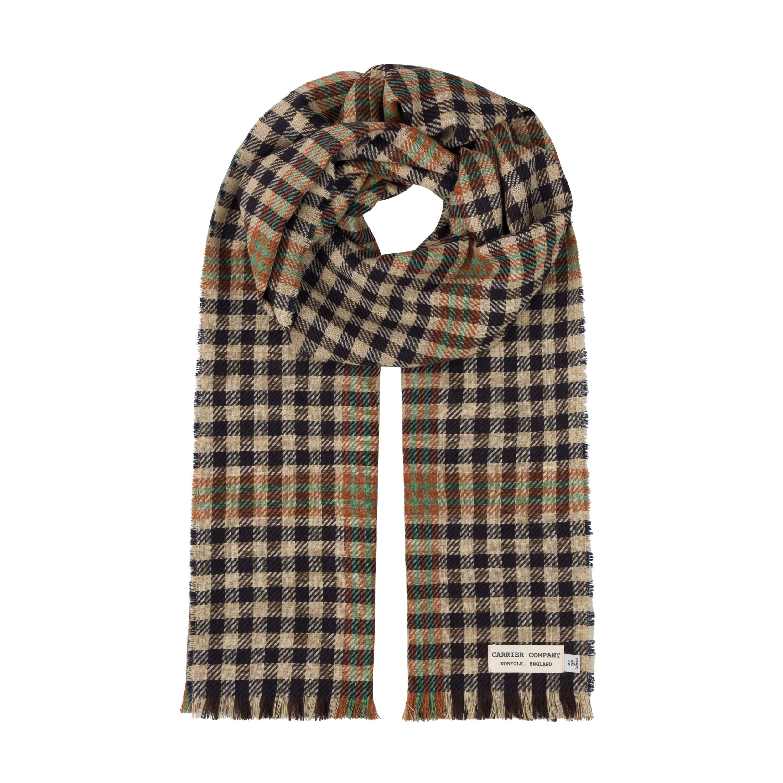 Carrier Company Luxury Cashmere & Lambswool Scarf in Antique Burns Tartan