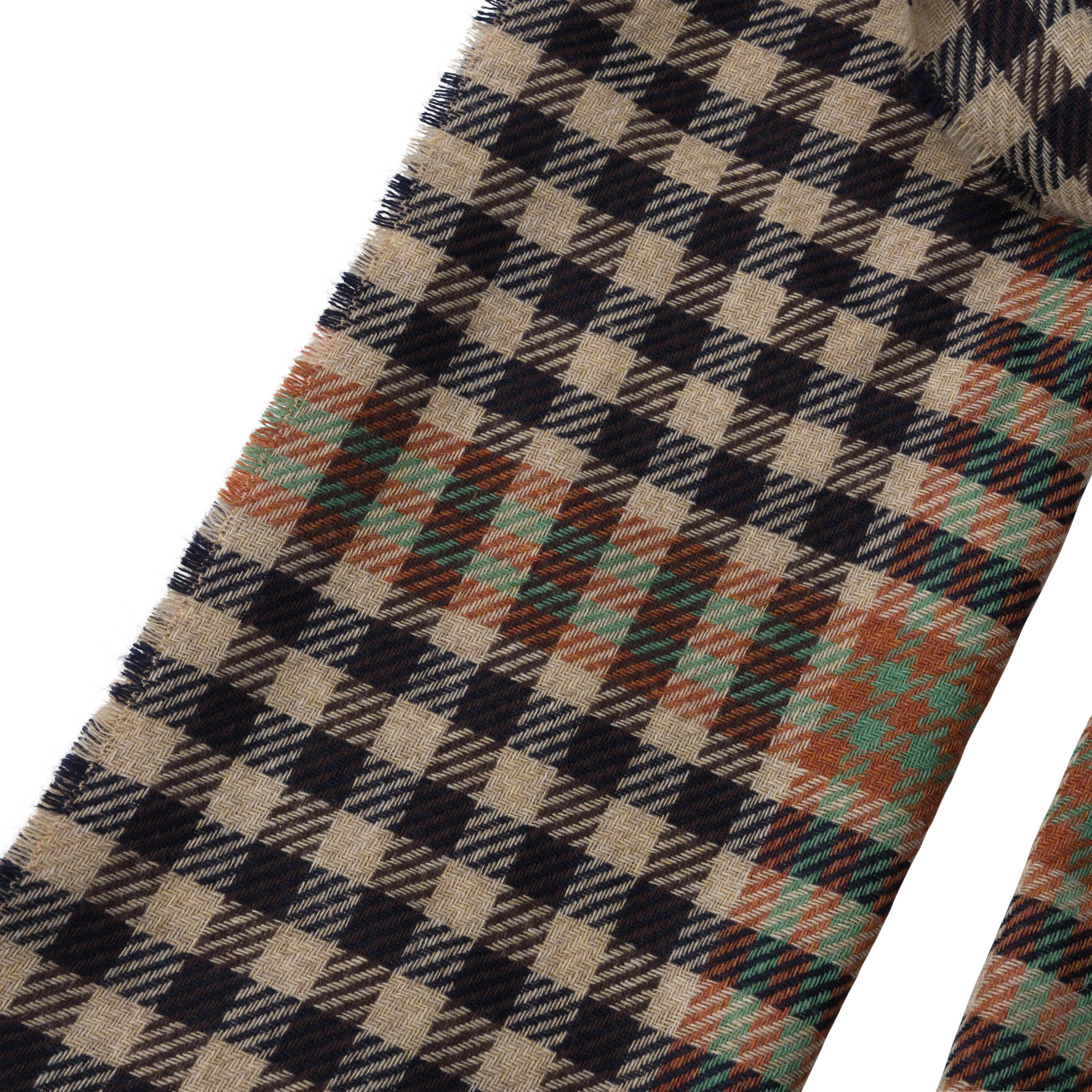 Carrier Company Luxury Cashmere & Lambswool Scarf in Antique Burns Tartan