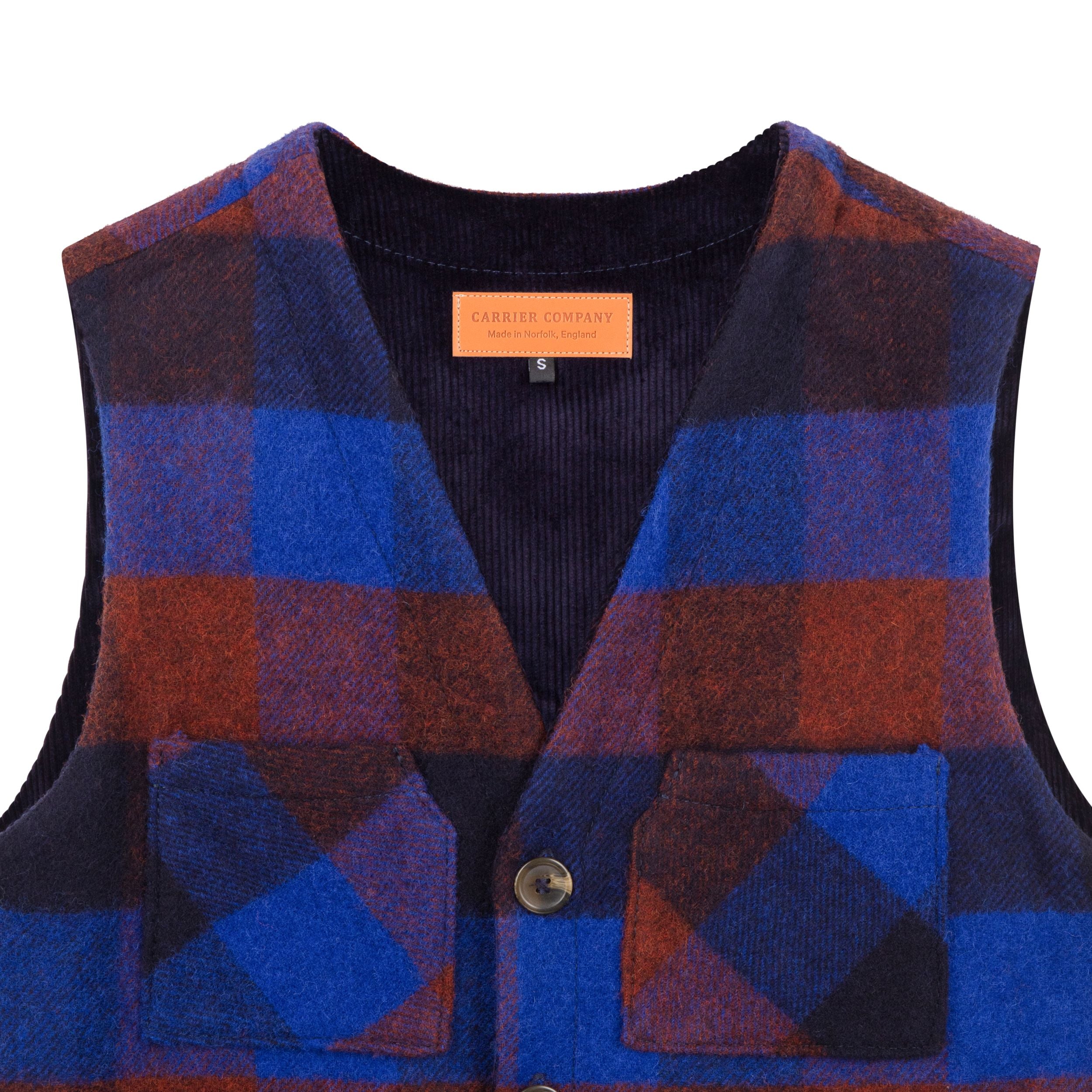 Carrier Company Wool Warmer in Blue Check