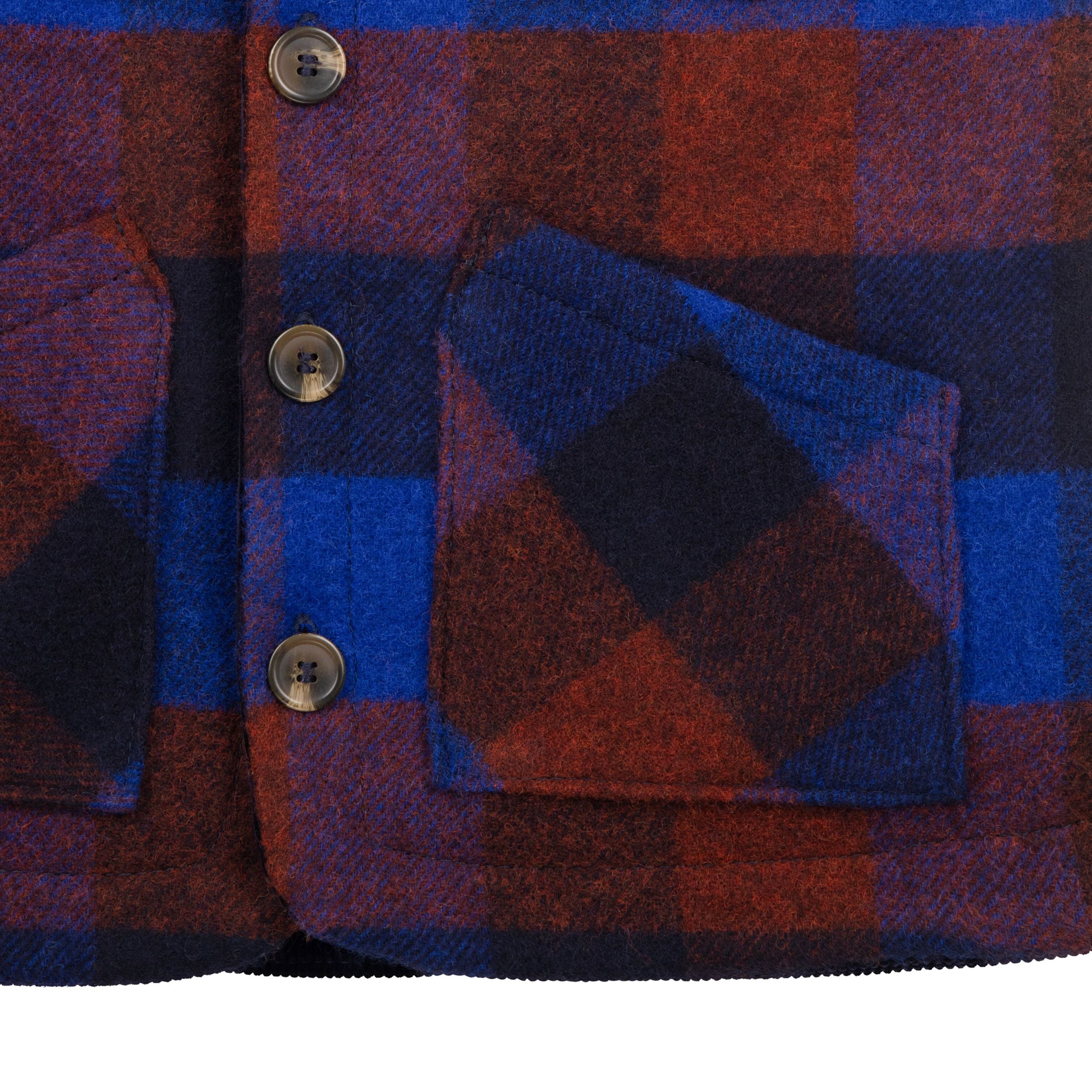 Carrier Company Wool Warmer in Blue Check