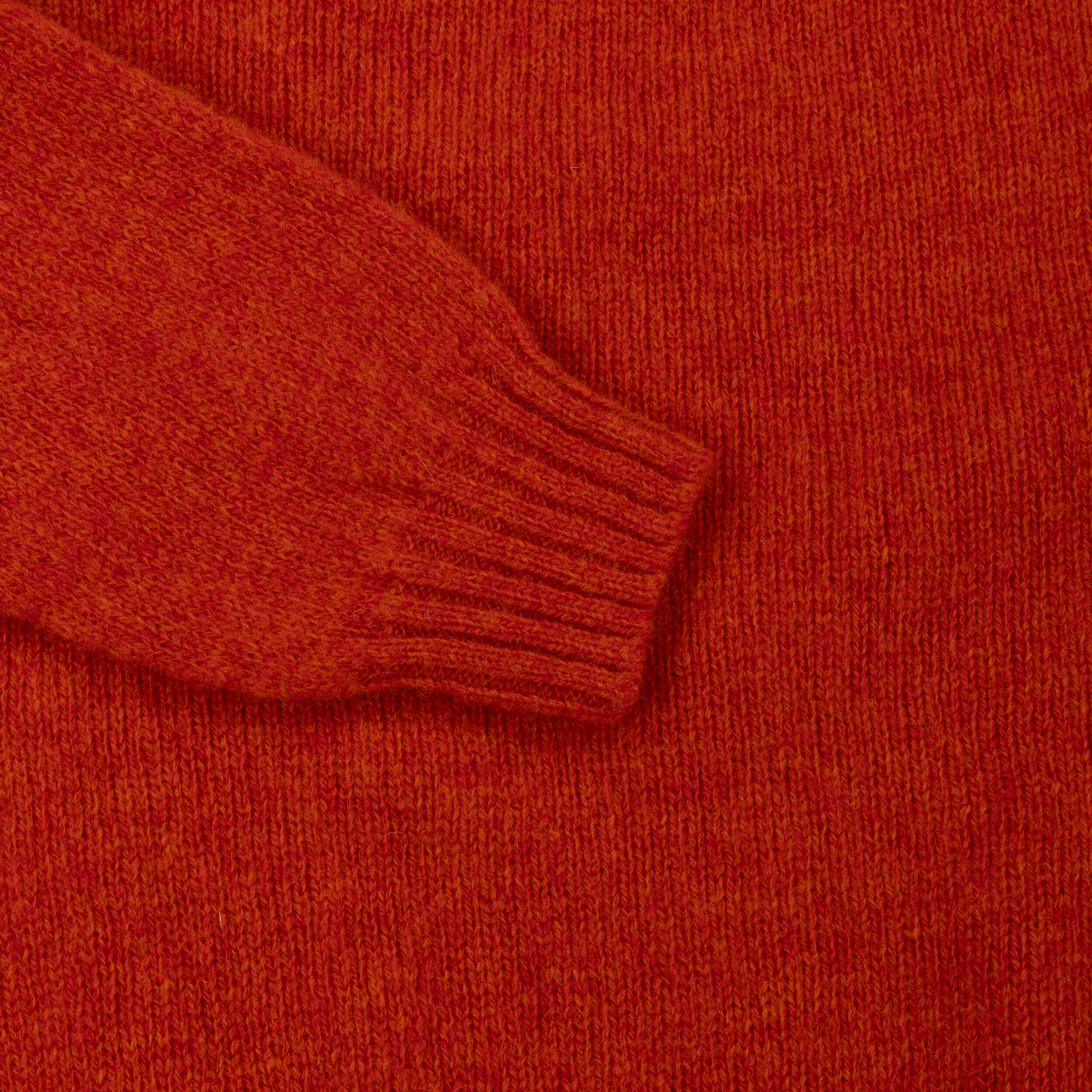 Carrier Company Shetland Lambswool Jumper In Tang